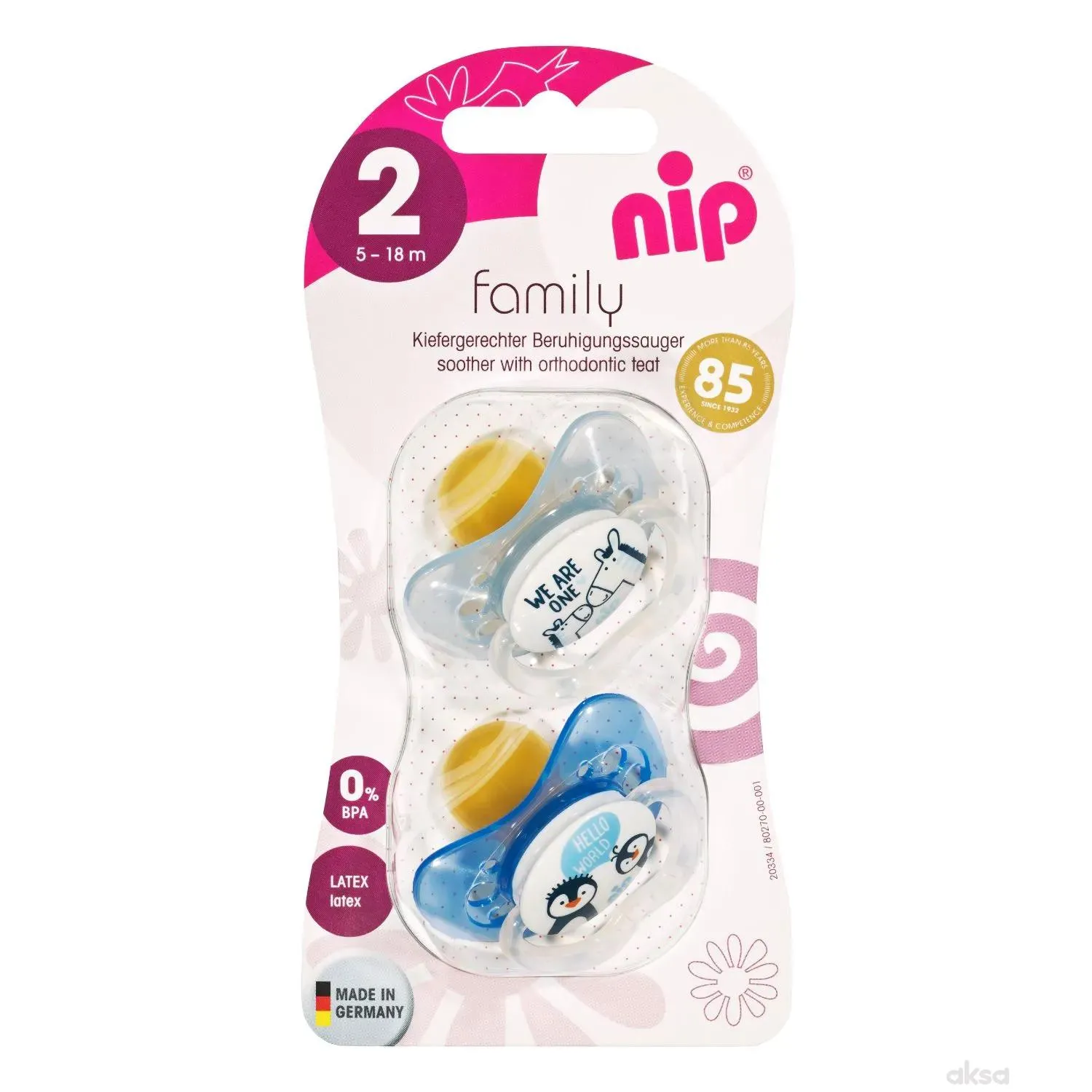 Nip Family kaučuk laža 5-18 2 kom, dječaci
