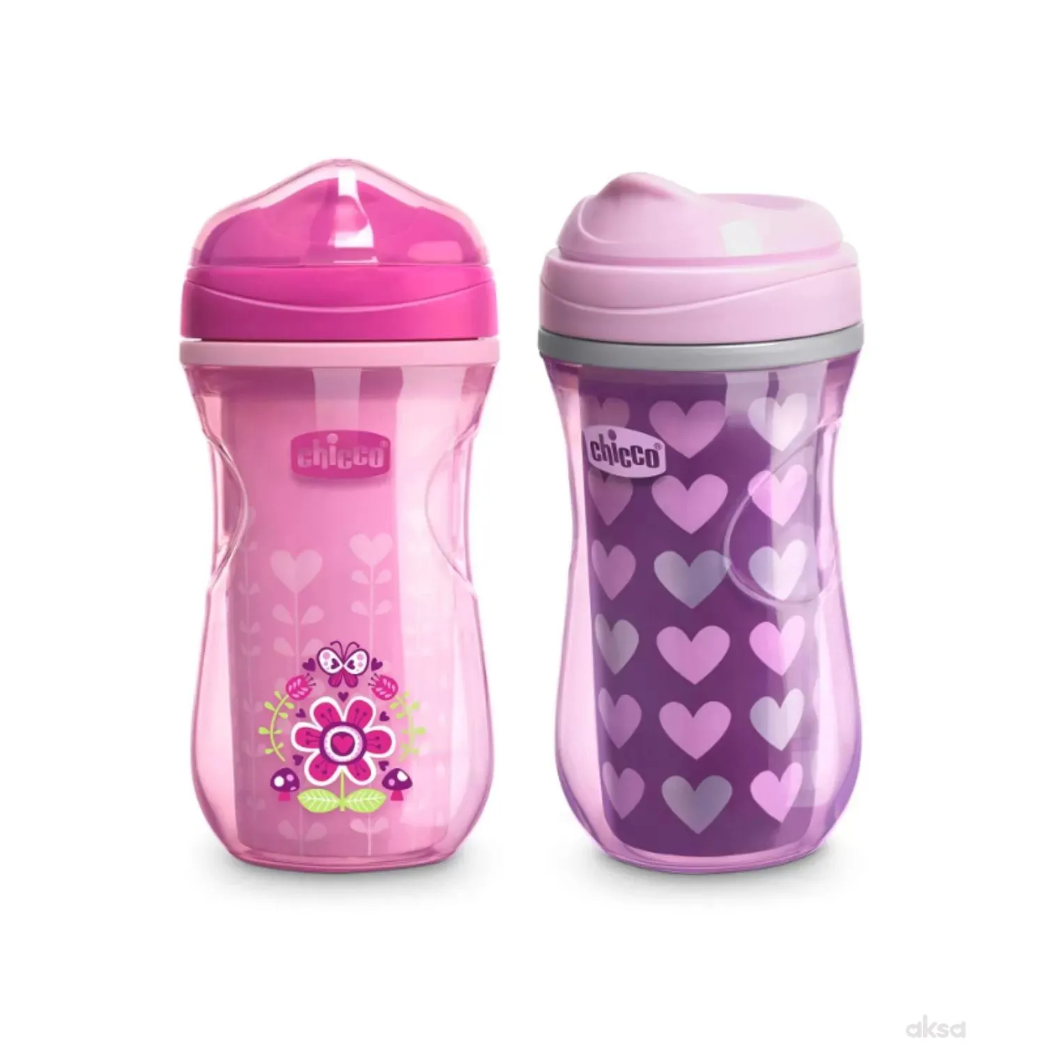 Chicco čaša 12m+, active cup, roze 