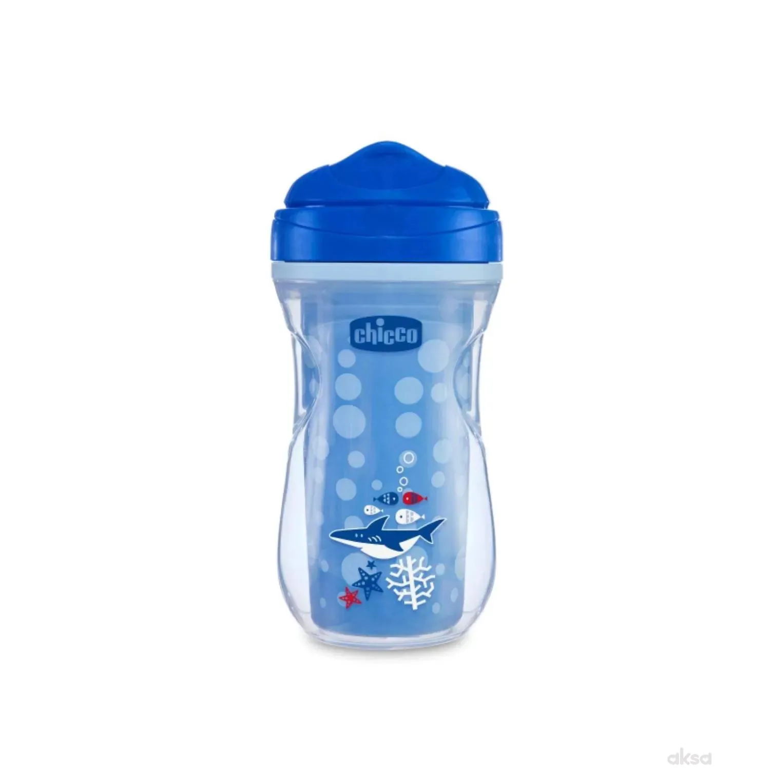 Chicco čaša 12m+, active cup, plava