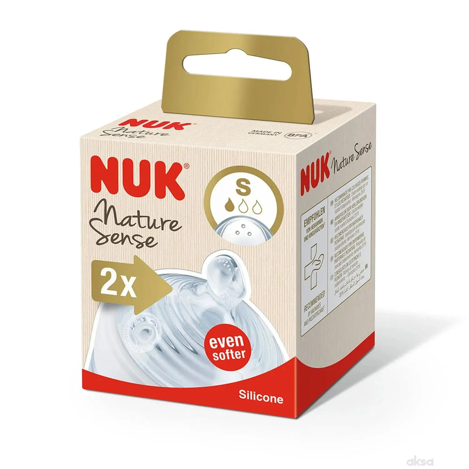 Nuk cucla nature sense silikon vel. S 2/1