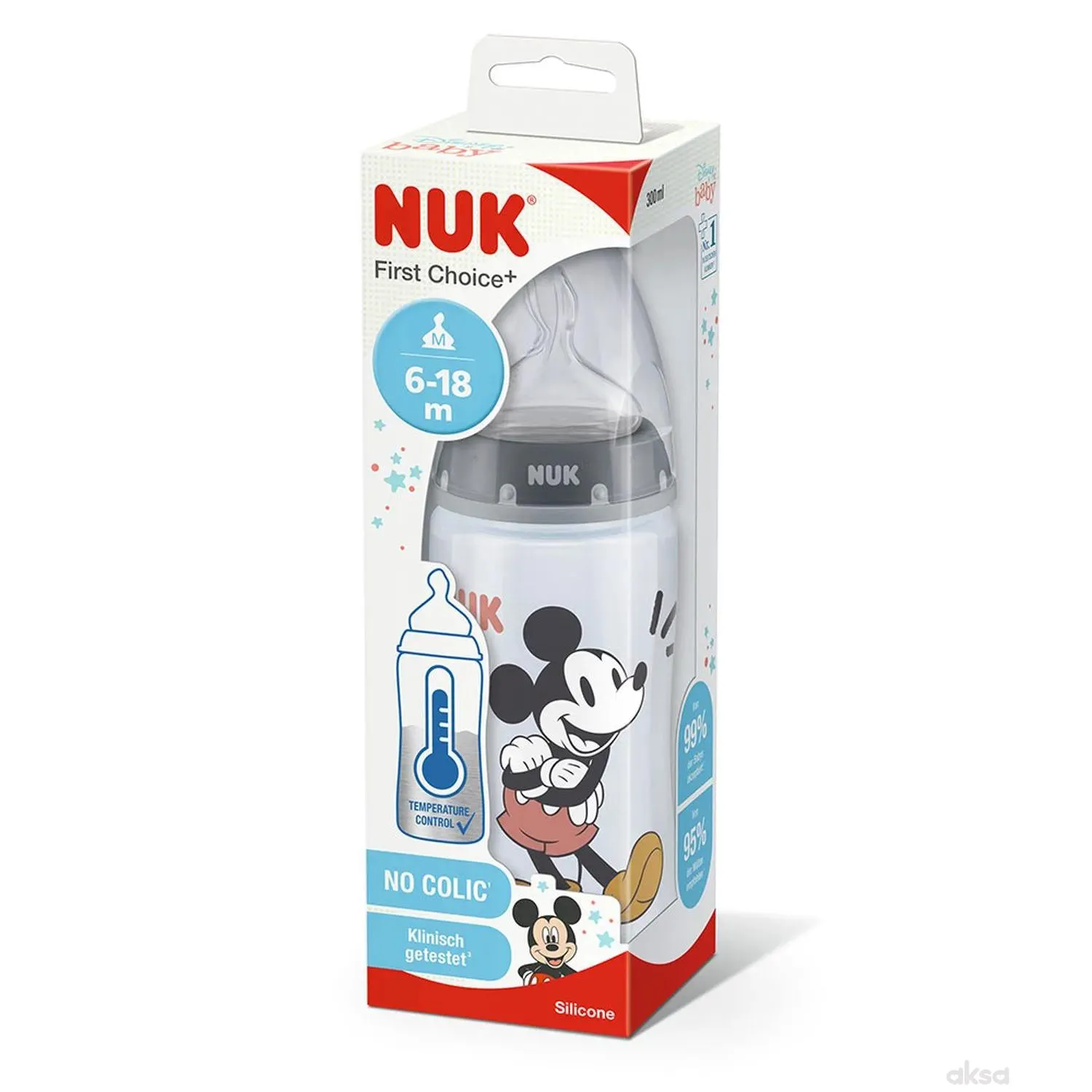 Nuk fc flašica sa tem.indikatorom Mickey 300ml