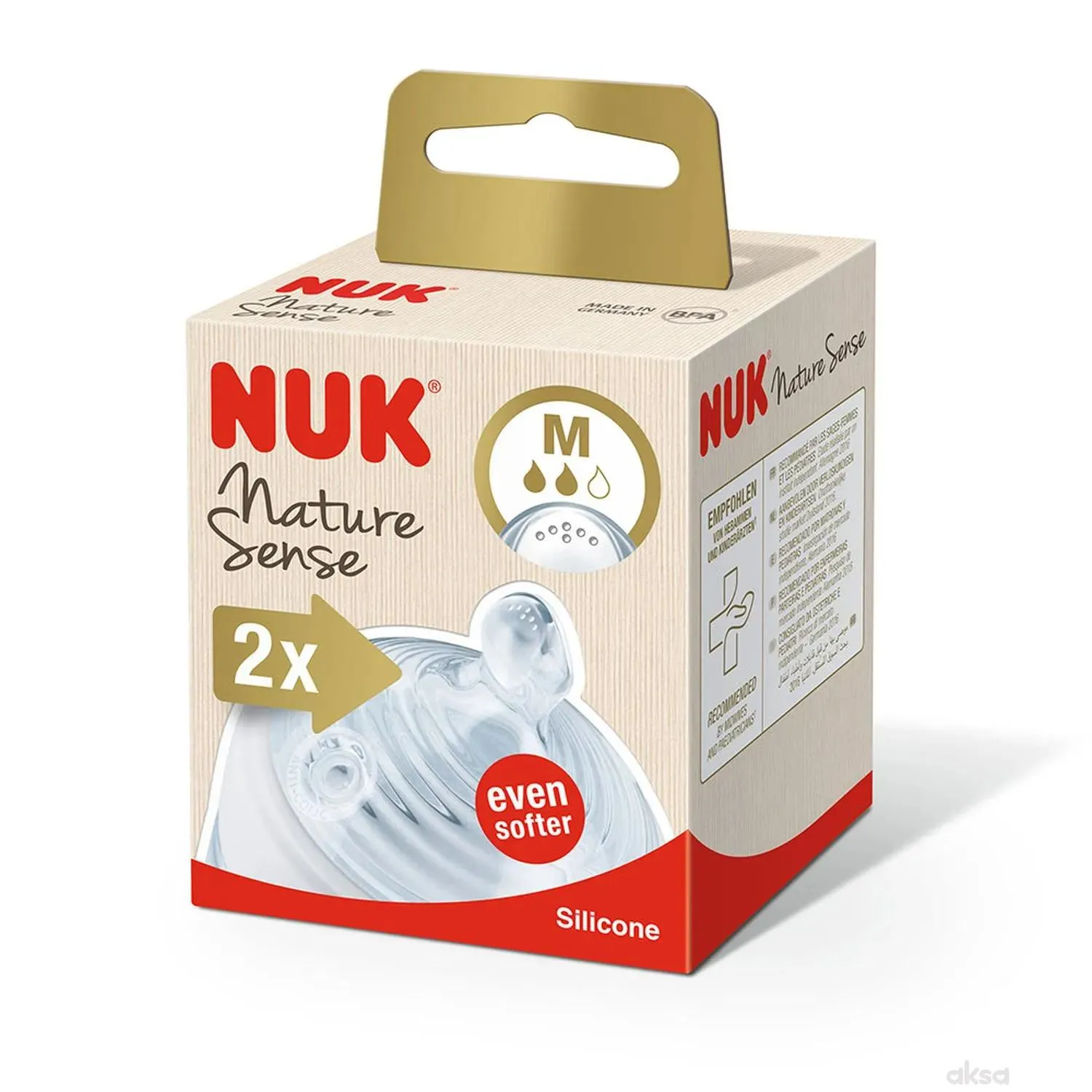 Nuk cucla nature sense silikon vel. M 2/1 