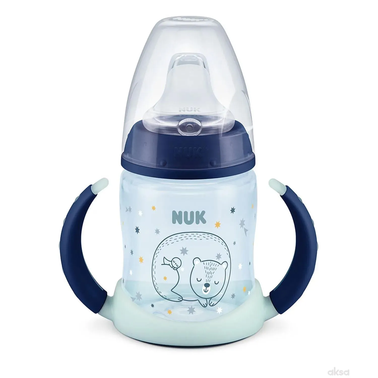 Nuk šolja za učenje sa ručkama dark&glow 150ml