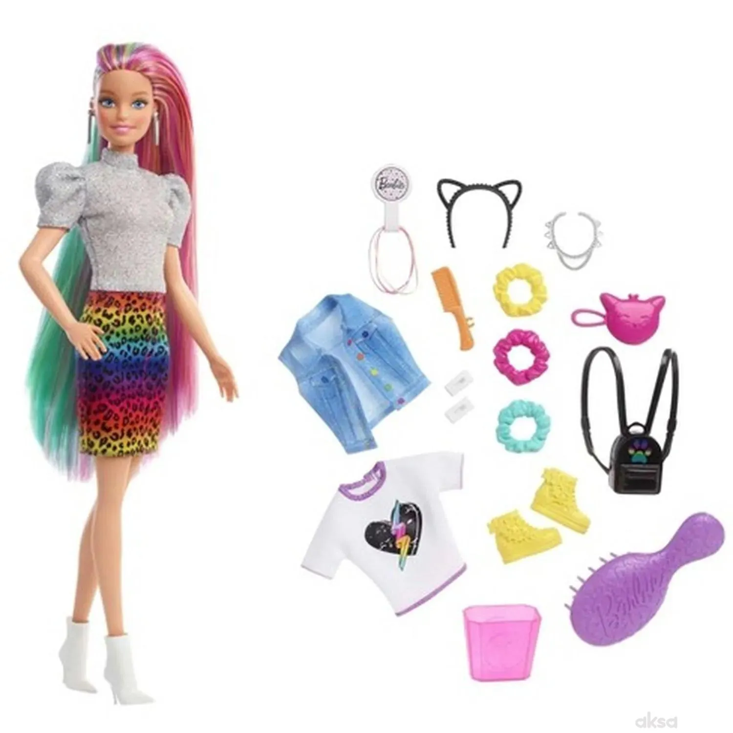 Barbie sa fantastičnom kosom duginih boja 