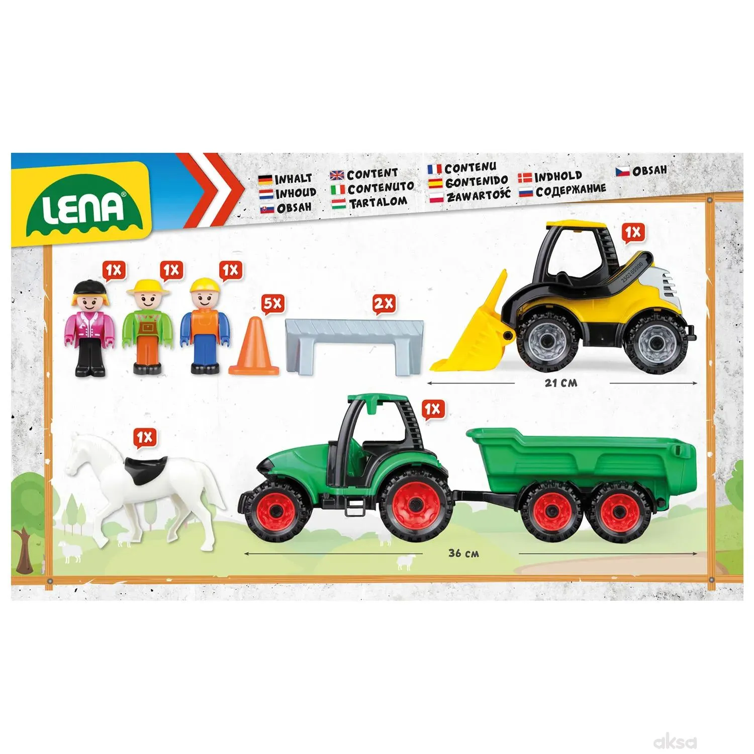 Lena igračka Truckies traktor sa prikolicom
