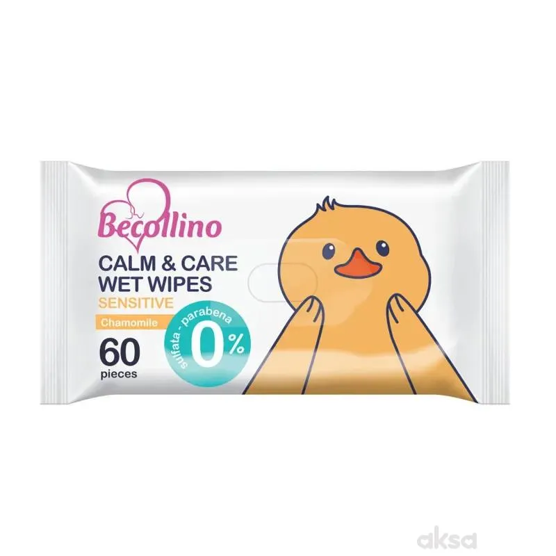 Becollino Vlažne maramice Calm&Care Sensitive 60/1
