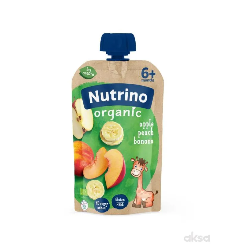 Nutrino organski pouch jab, bresk, banana 100g