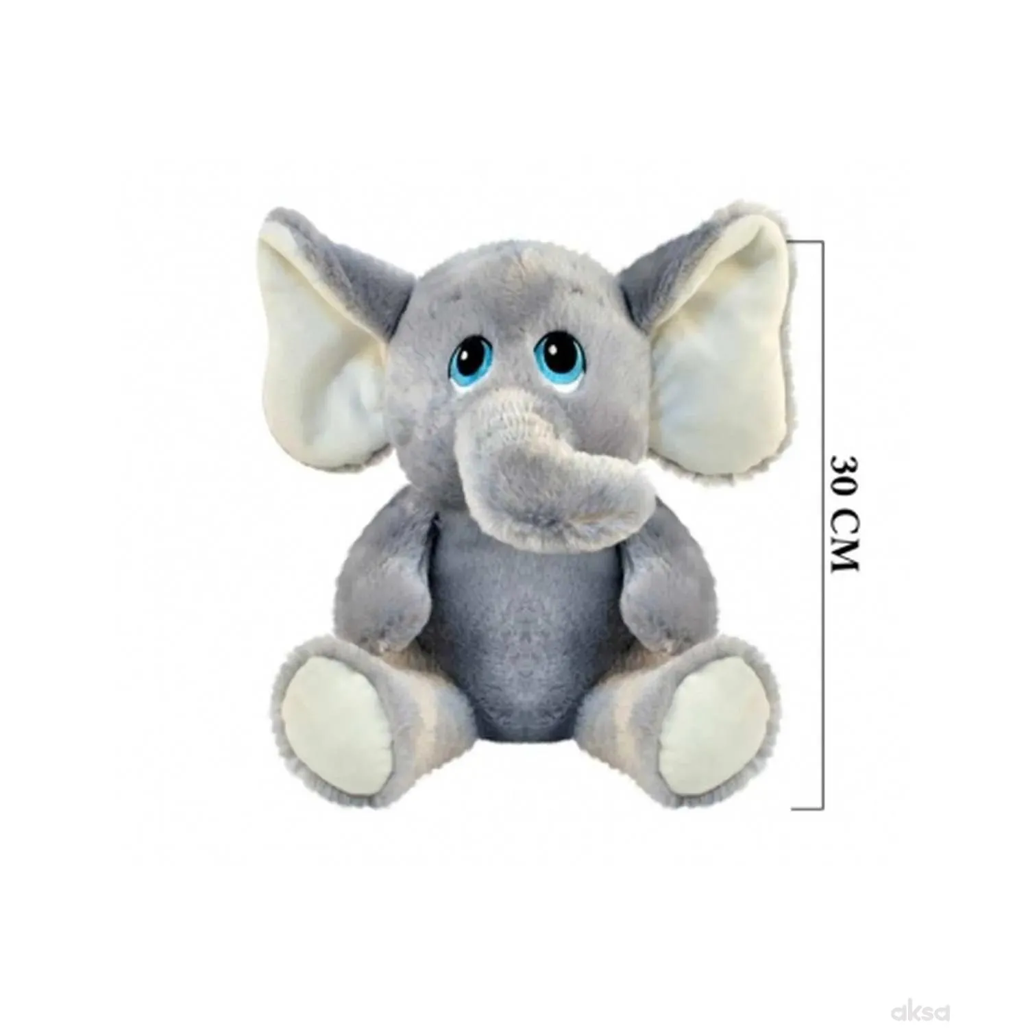 Igr Slon Pliš 30 Cm Sivo