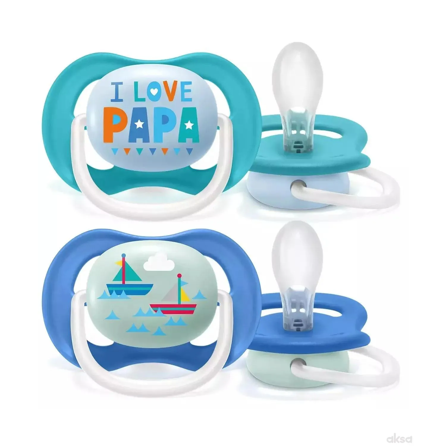 Avent varalica papa/boat za dječake, 2 kom, 6-18m