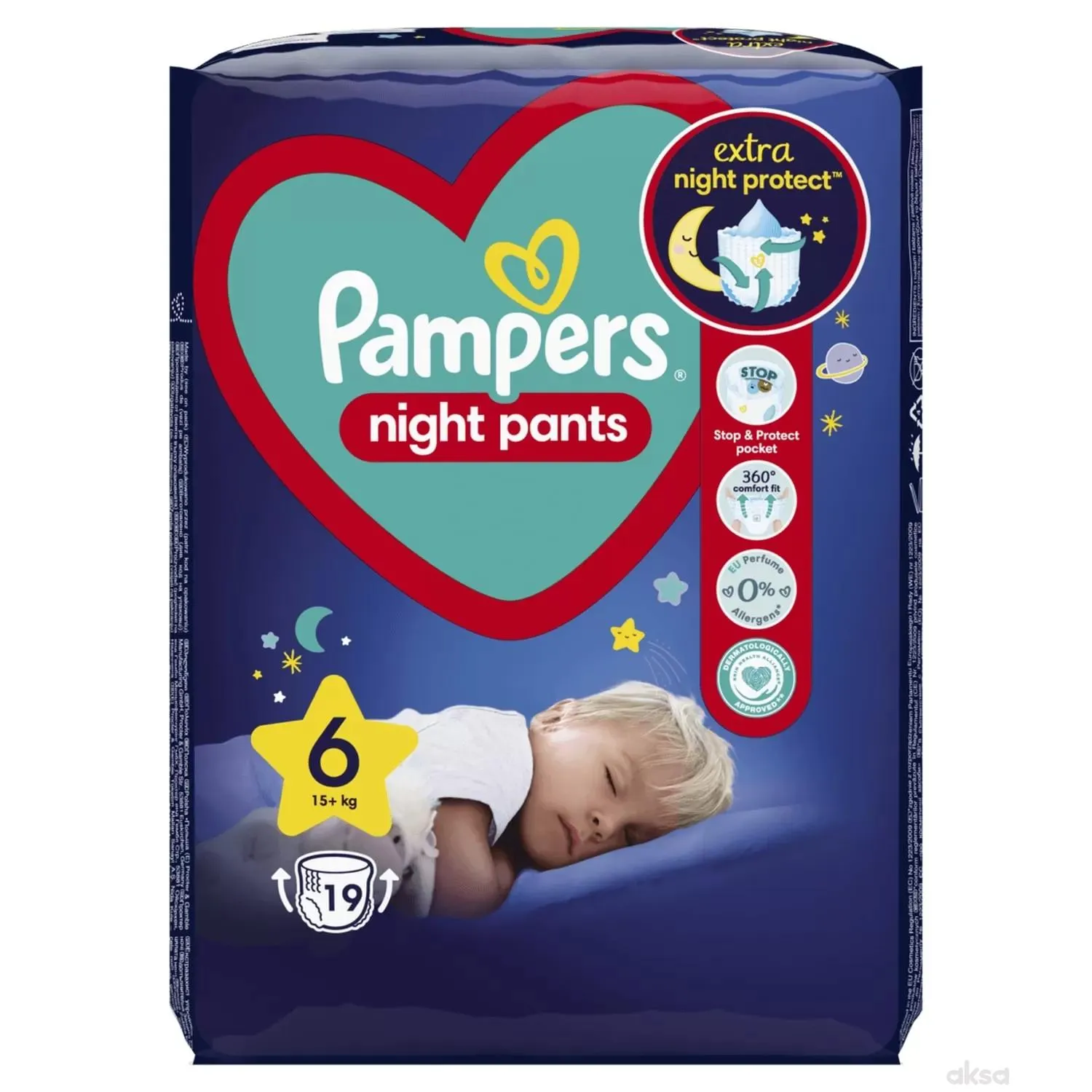 Pampers Gaćice vp night extra 19kom