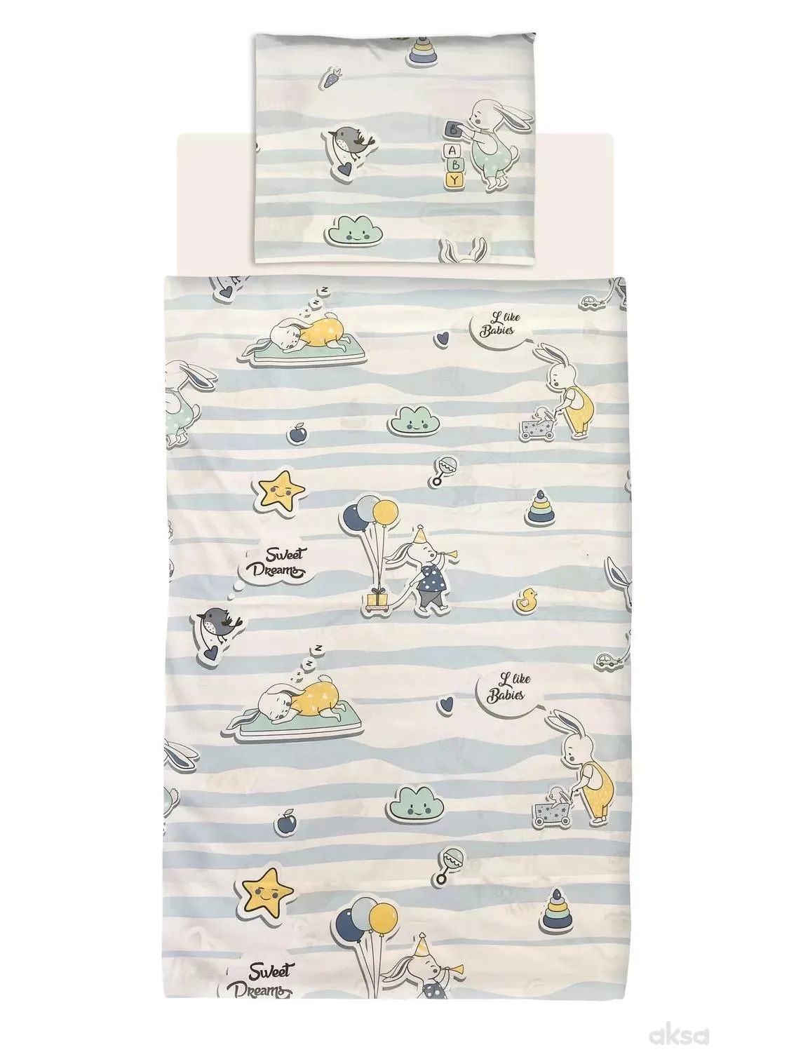 Lillo&Pippo posteljina Zeke 3/1, 80x120cm