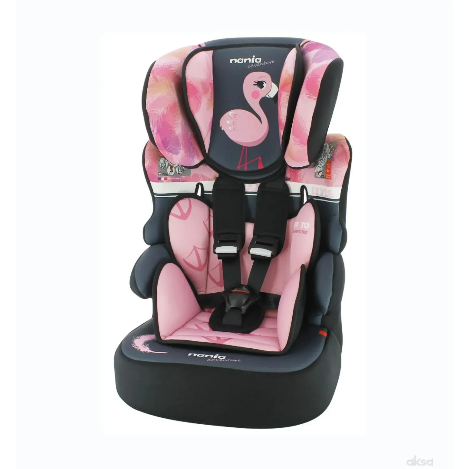 Nania autosjedalica Beline 1/2/3 (9-36kg) Flamingo