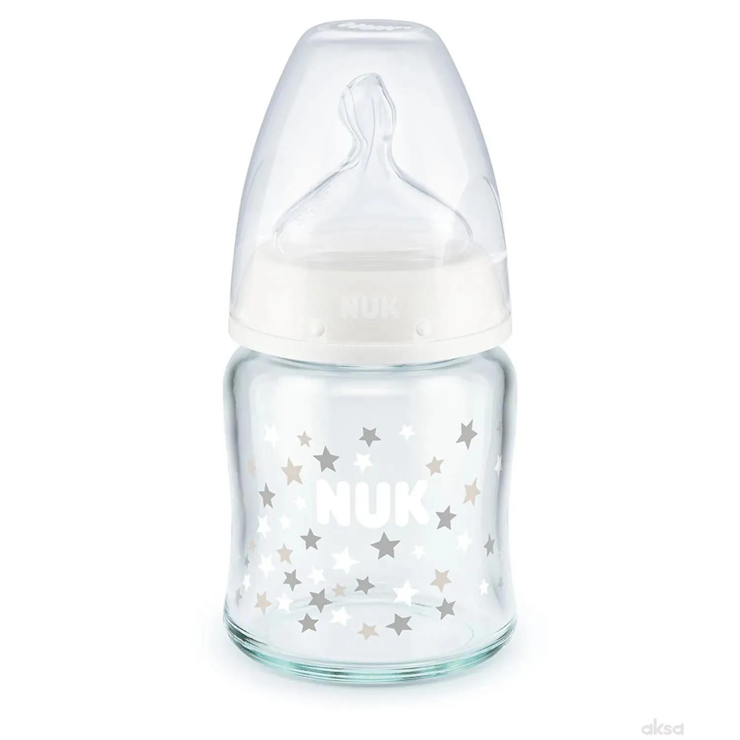 Nuk FC staklena flašica sa termo indi, 120ml, 0-6M