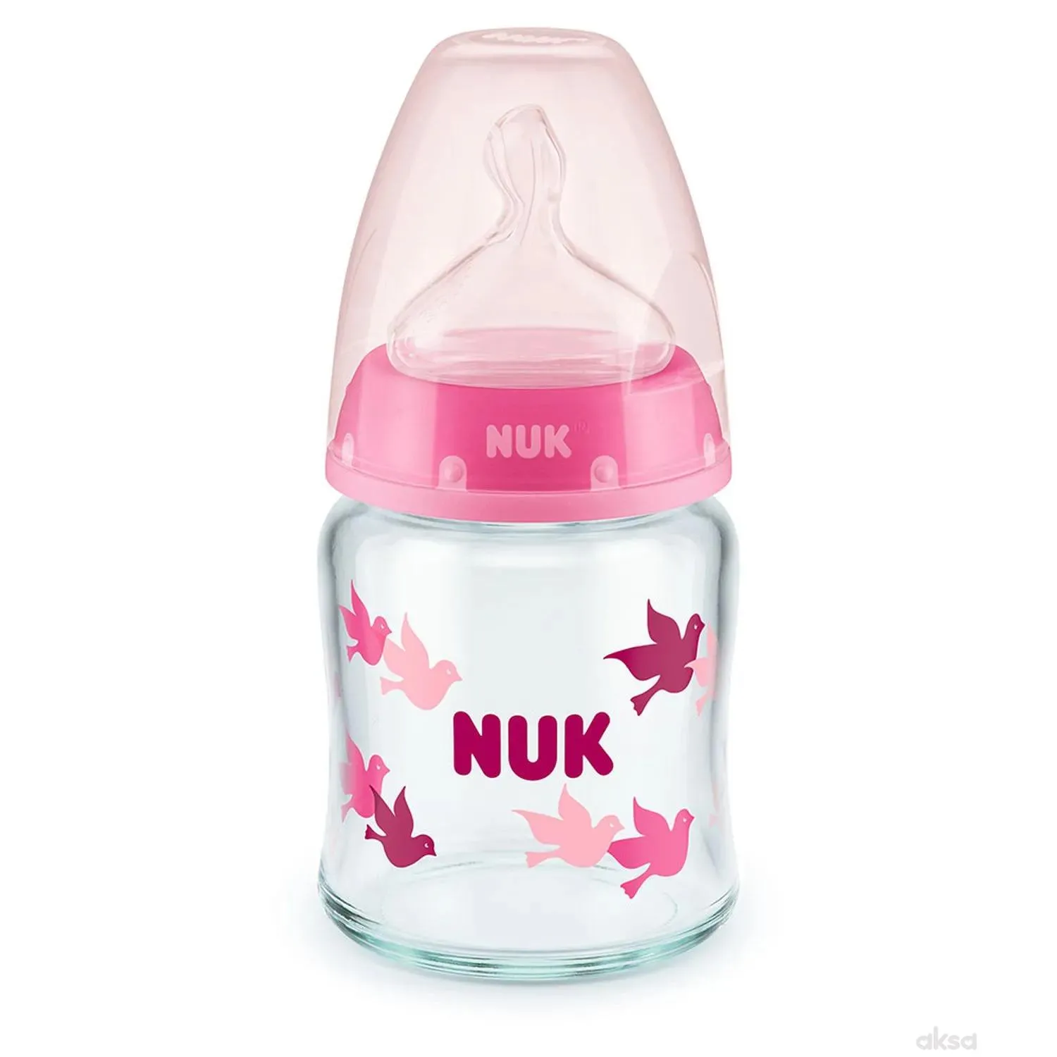 Nuk FC staklena flašica sa termo indi, 120ml, 0-6M