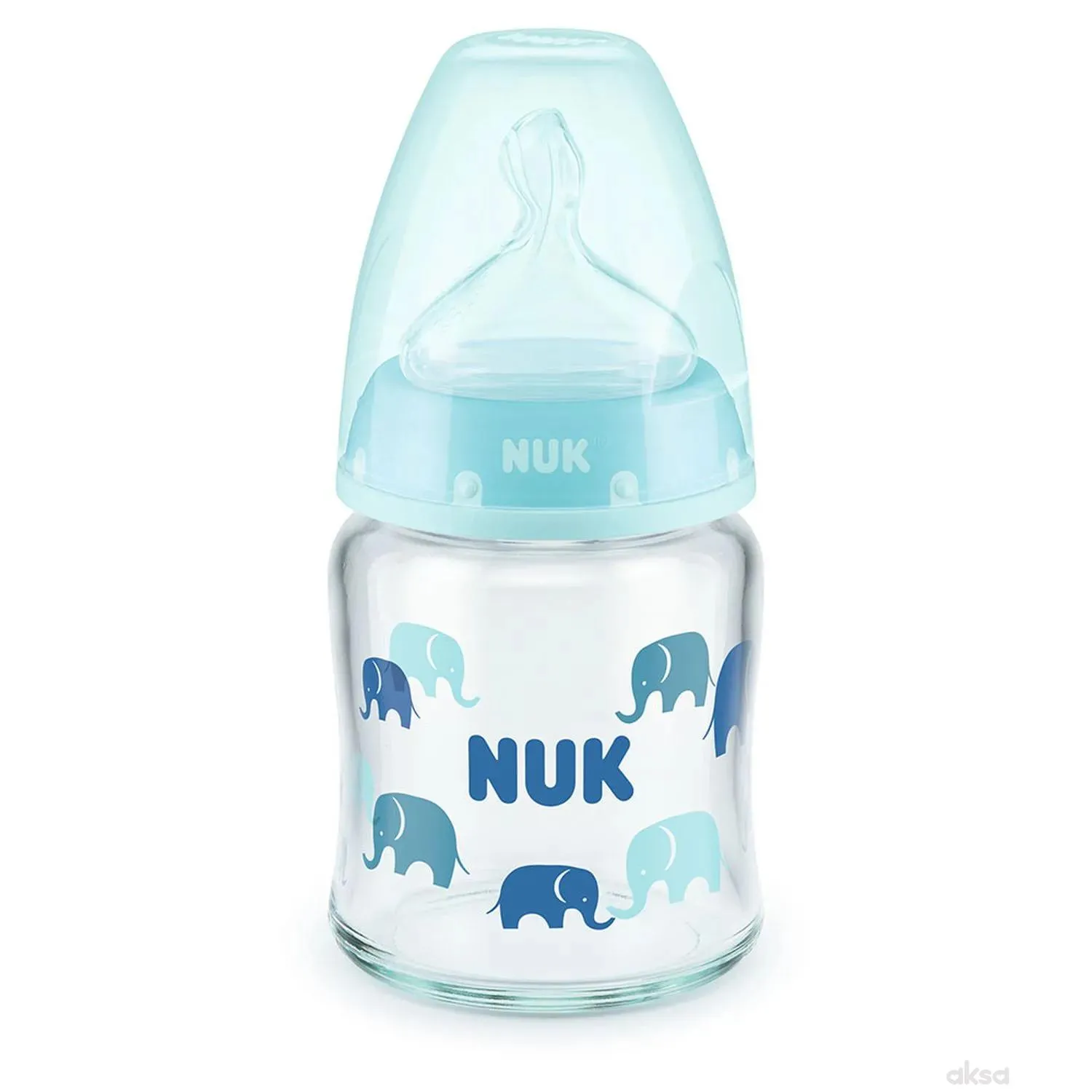 Nuk FC staklena flašica sa termo indi, 120ml, 0-6M