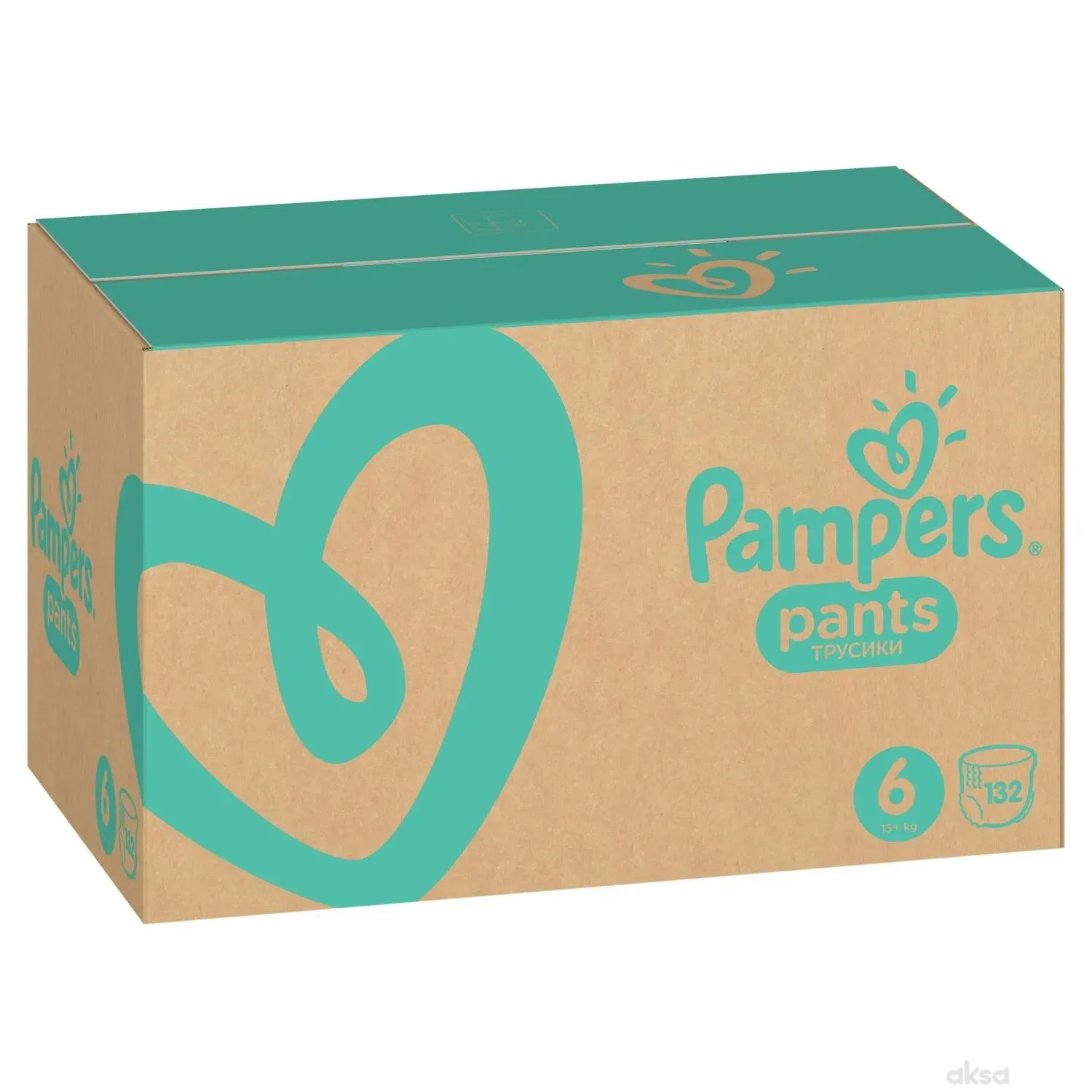 Pampers pants pelene monthly S6 15+kg 132 kom 