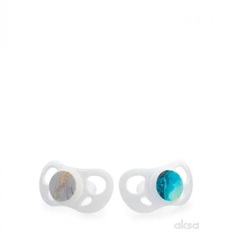 Twistshake 2x duda 6+m marble blue grey 