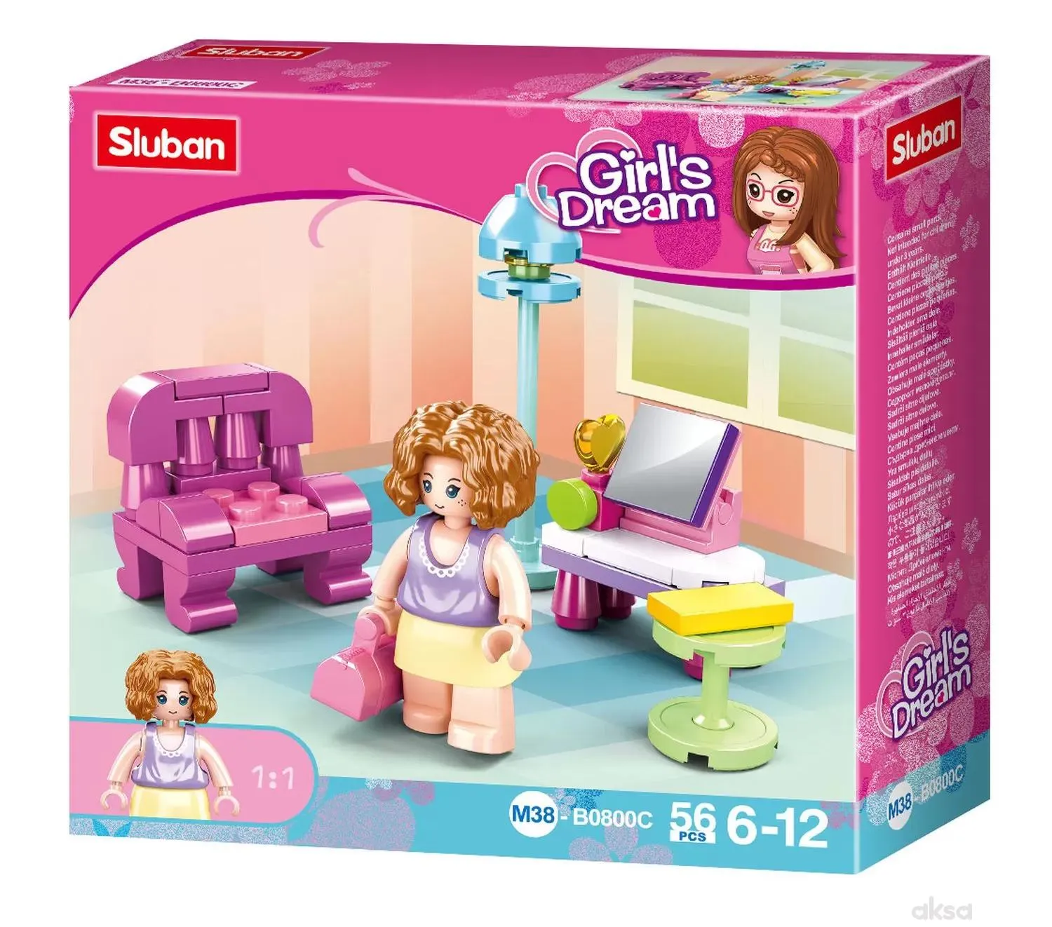 Sluban kocke,frizerski salon, 56 kom