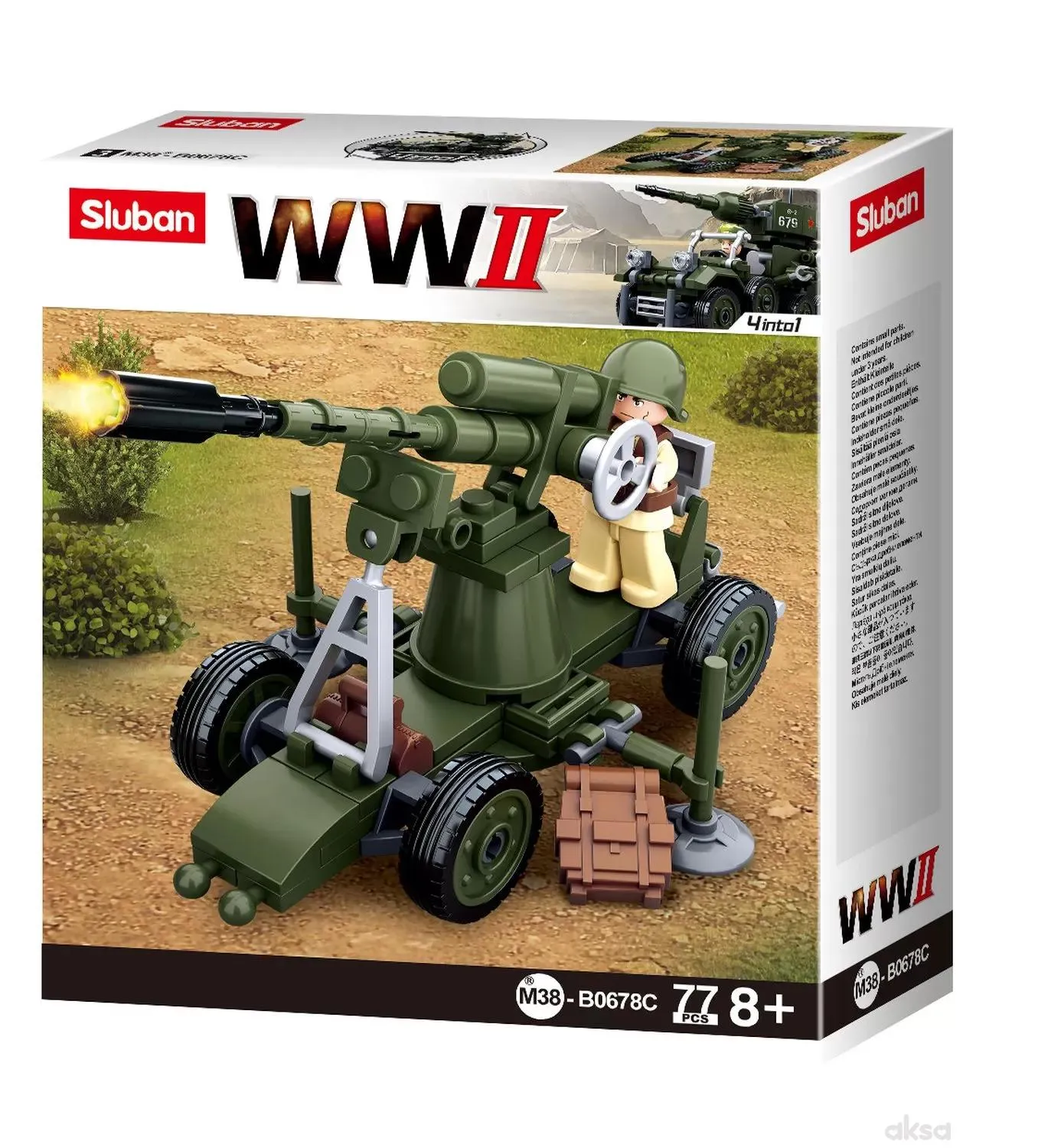 Sluban kocke, 4u1 vojska 77 kom