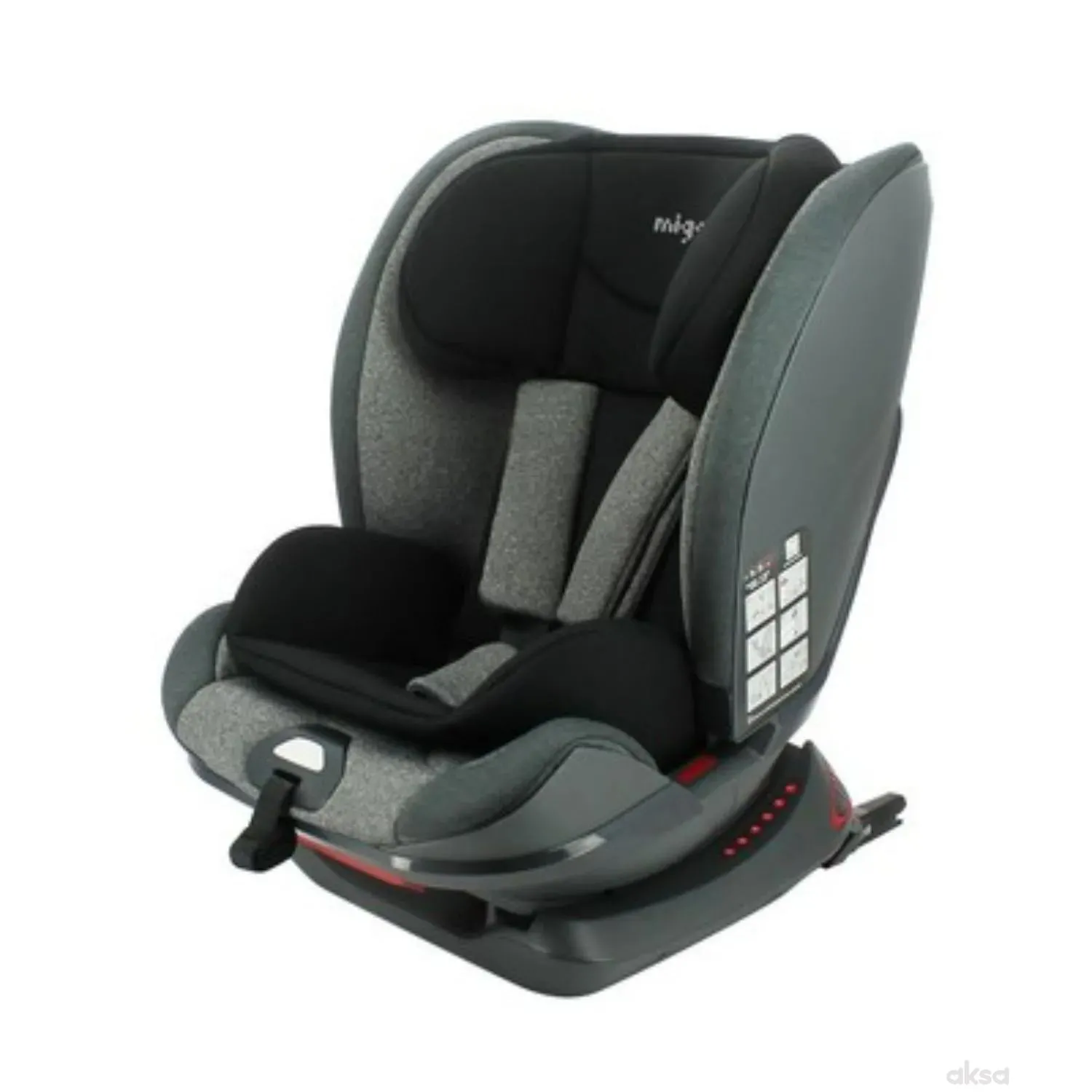 Migo autosjedalica Denver 1/2/3 (9-36kg), Grey/Black