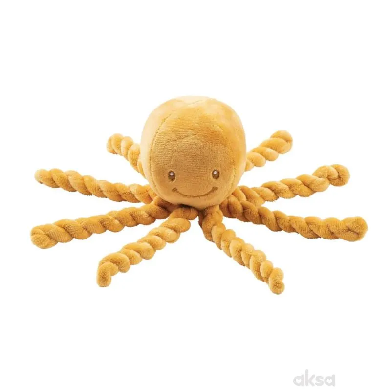 Nattou plišana hobotnica Lapidou oker 