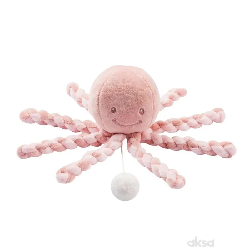 Nattou plišana muzička hobotnica Lapidou pink 