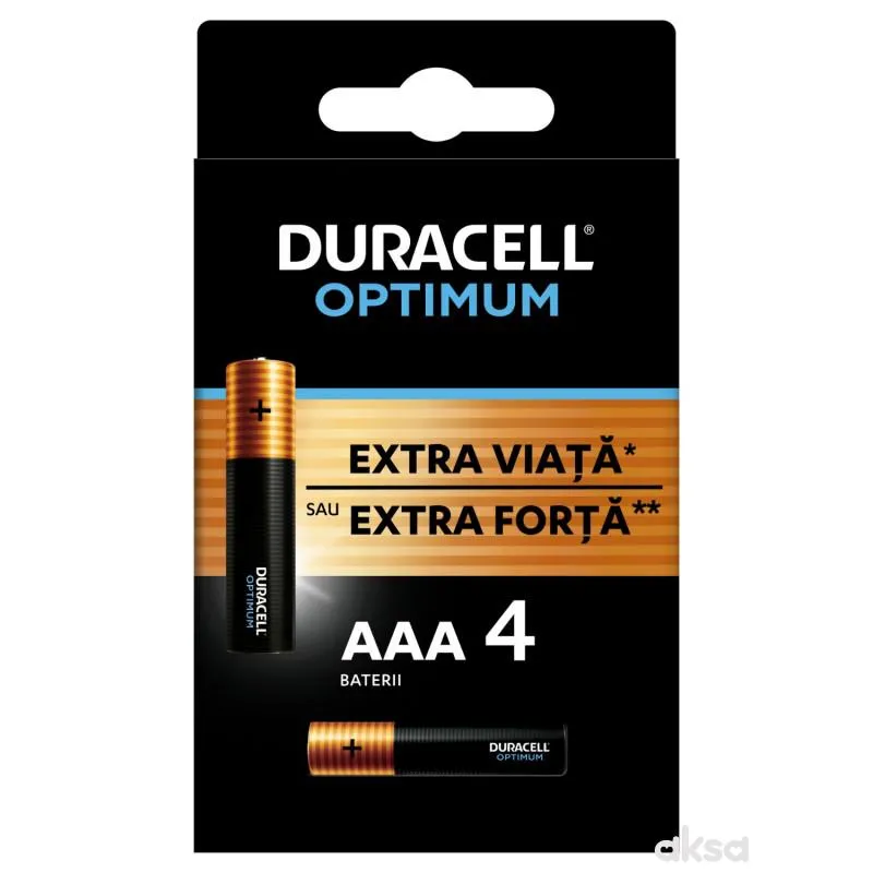 Duracell baterije optimum AAA 4kom 