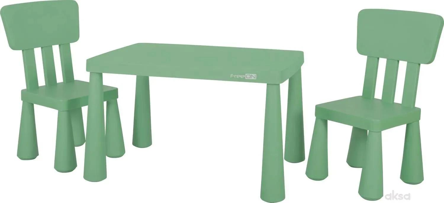 FreeON Plastični stol i stolice JANUS zelena 