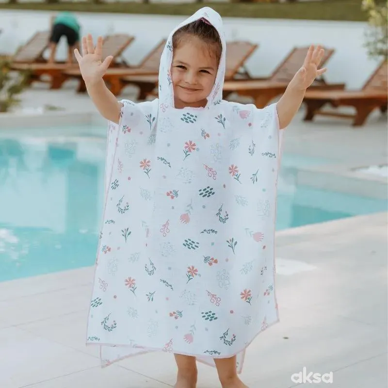 Baby textil pončo za plažu, djevojčice 