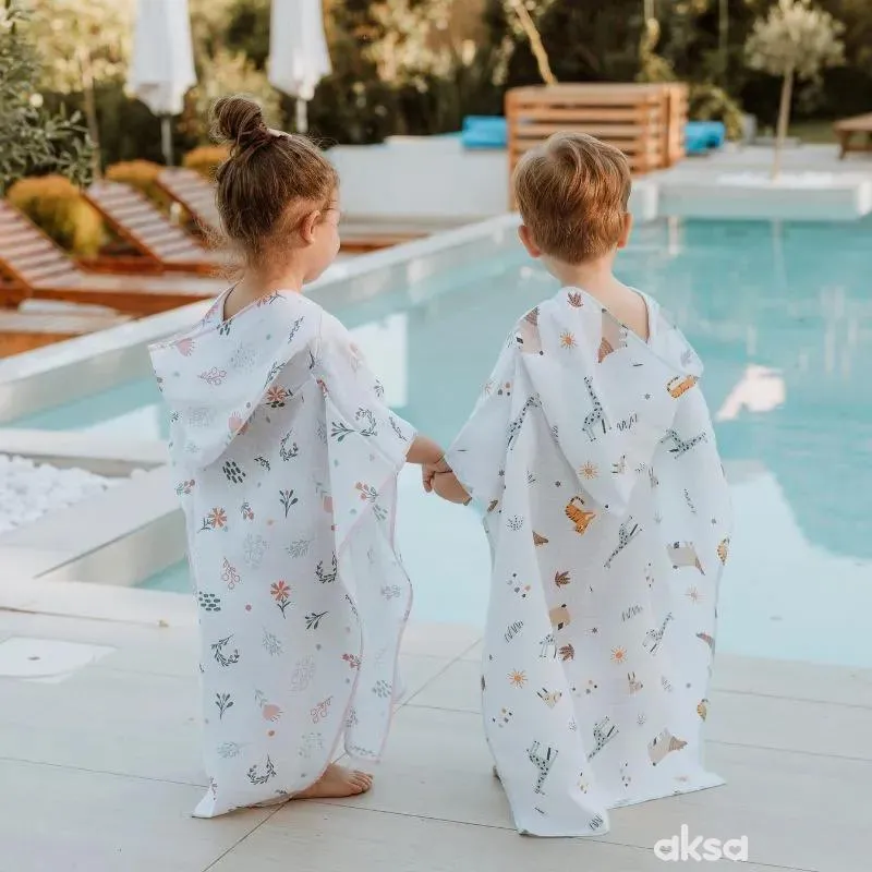 Baby textil pončo za plažu, djevojčice 