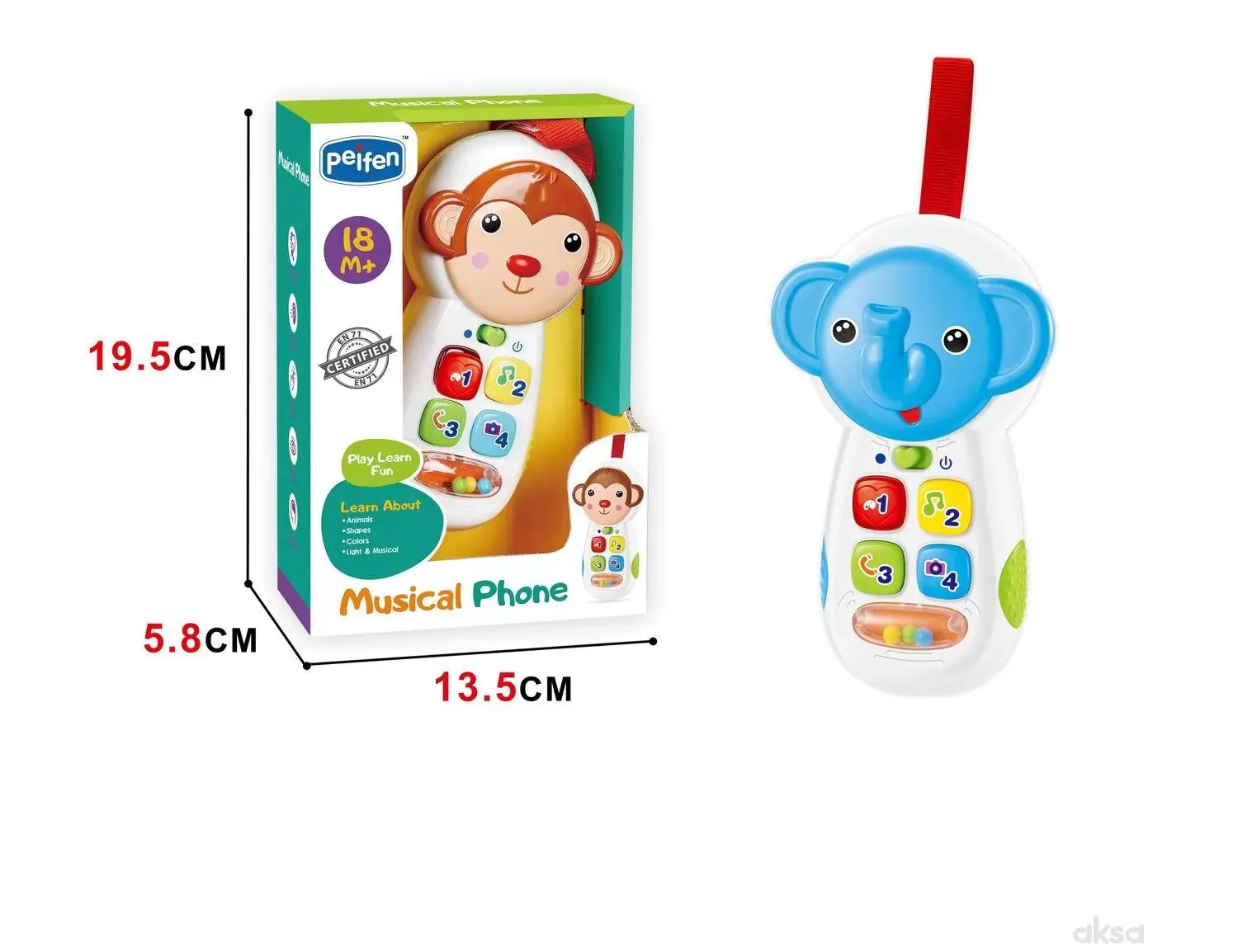 GD igračka telefon sa svetlom i muzikom