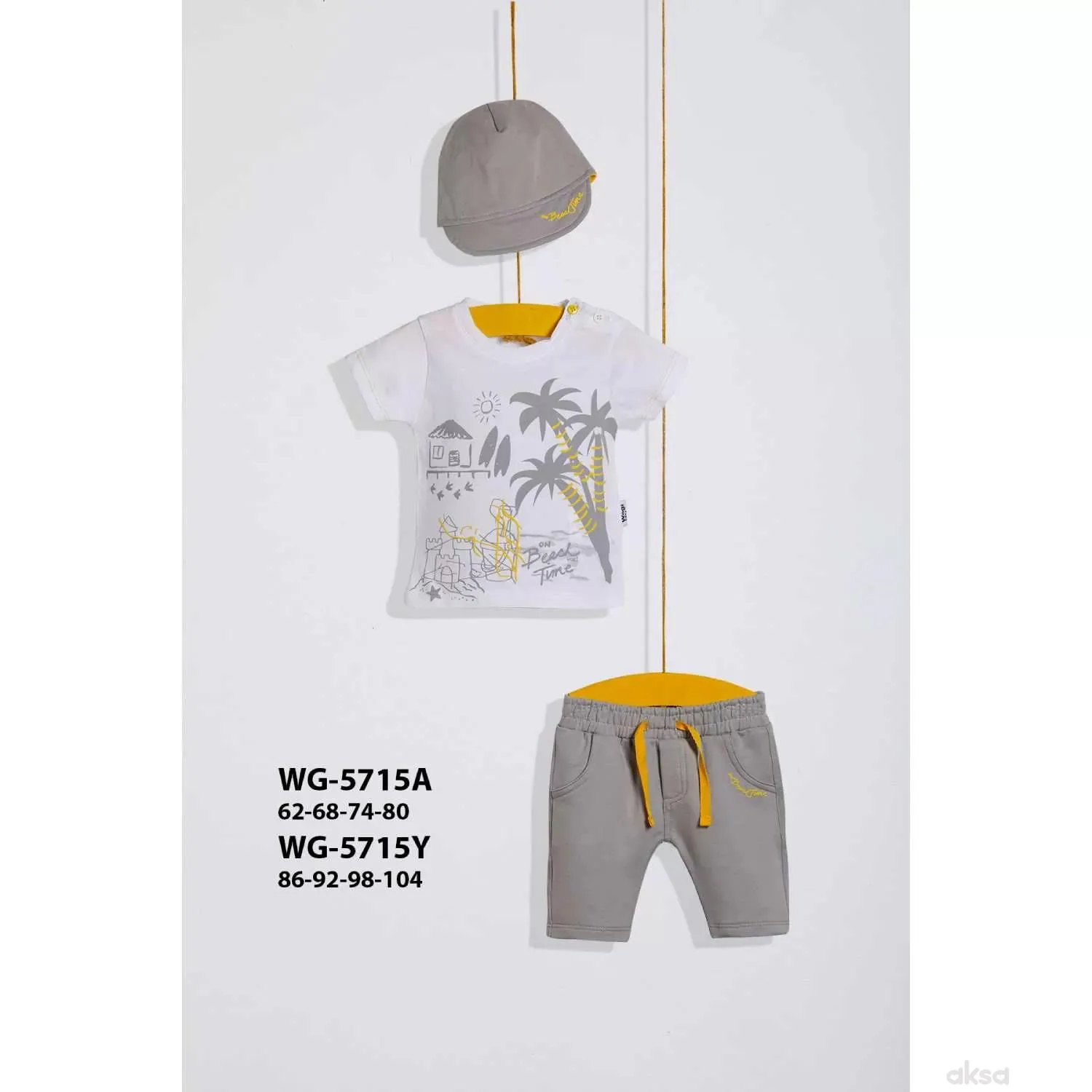 WOGI komplet 3/1 (majica, šorts, bandana), dječaci 