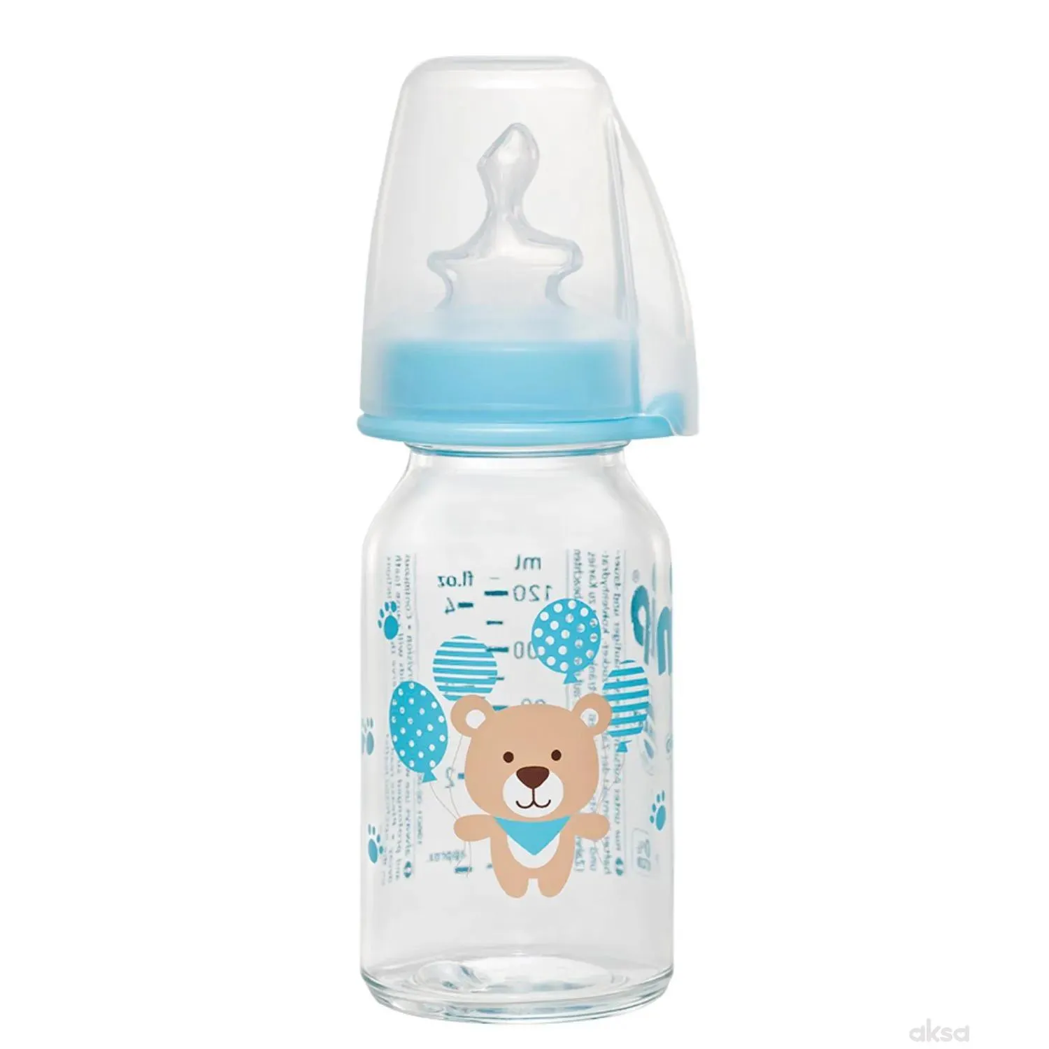 Nip flašica 125ml sil. cucla za čaj 0m+,dečak
