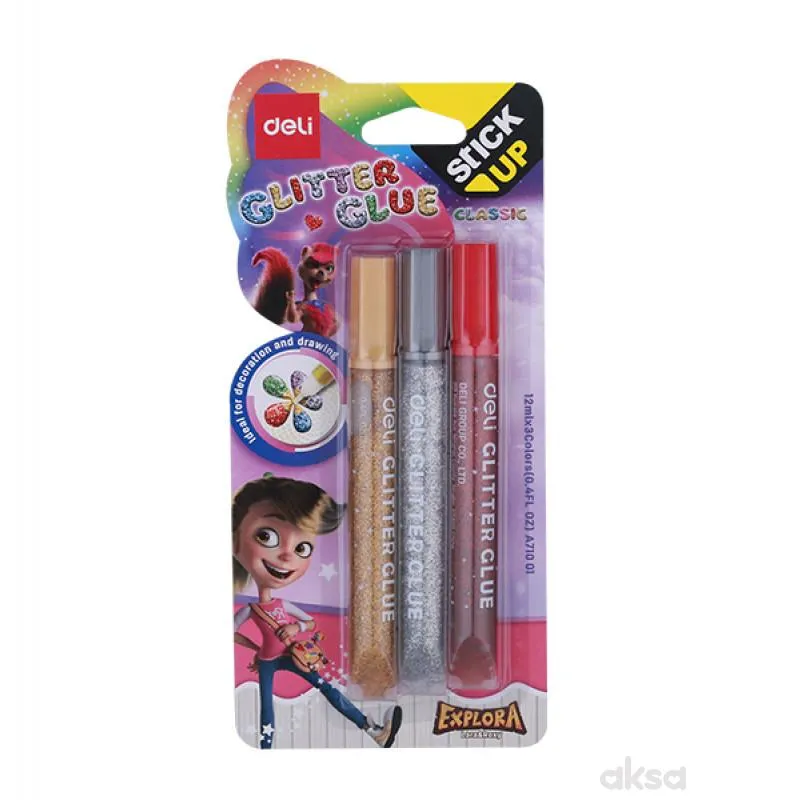 Ljepak Glitter Classic 12Ml 3 Boje