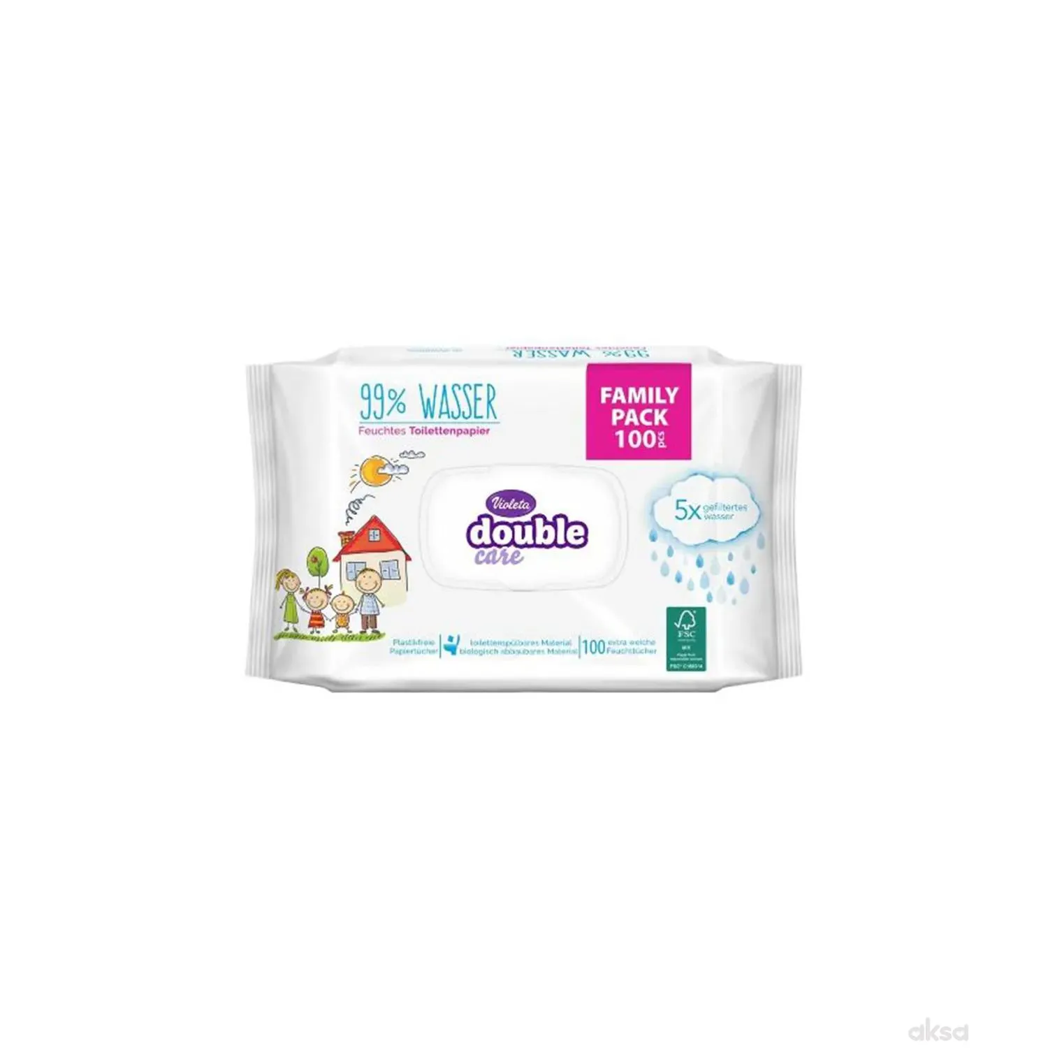 Violeta Vlažni toalet papir dc-family pack 100/1