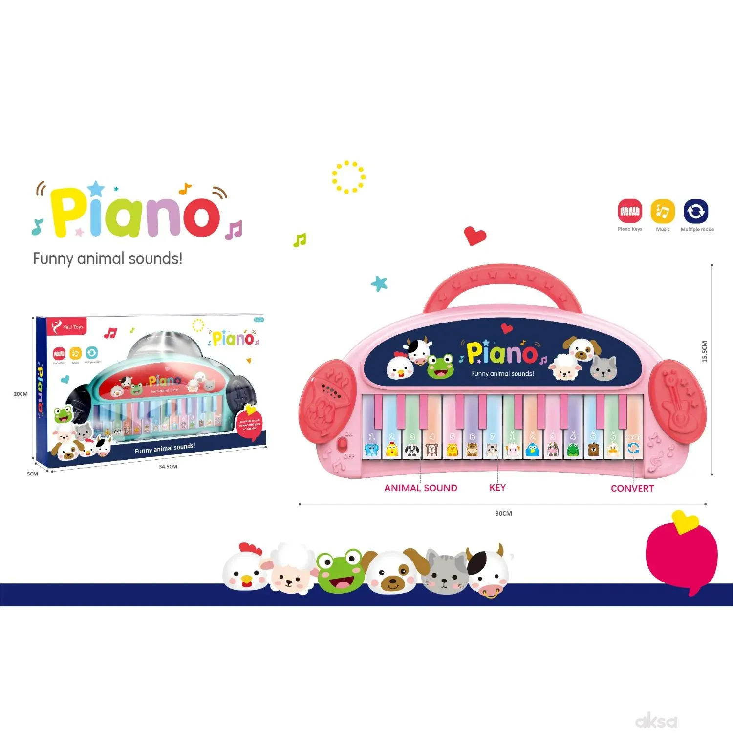 Merx igračka <br />
piano zvukovi životinja