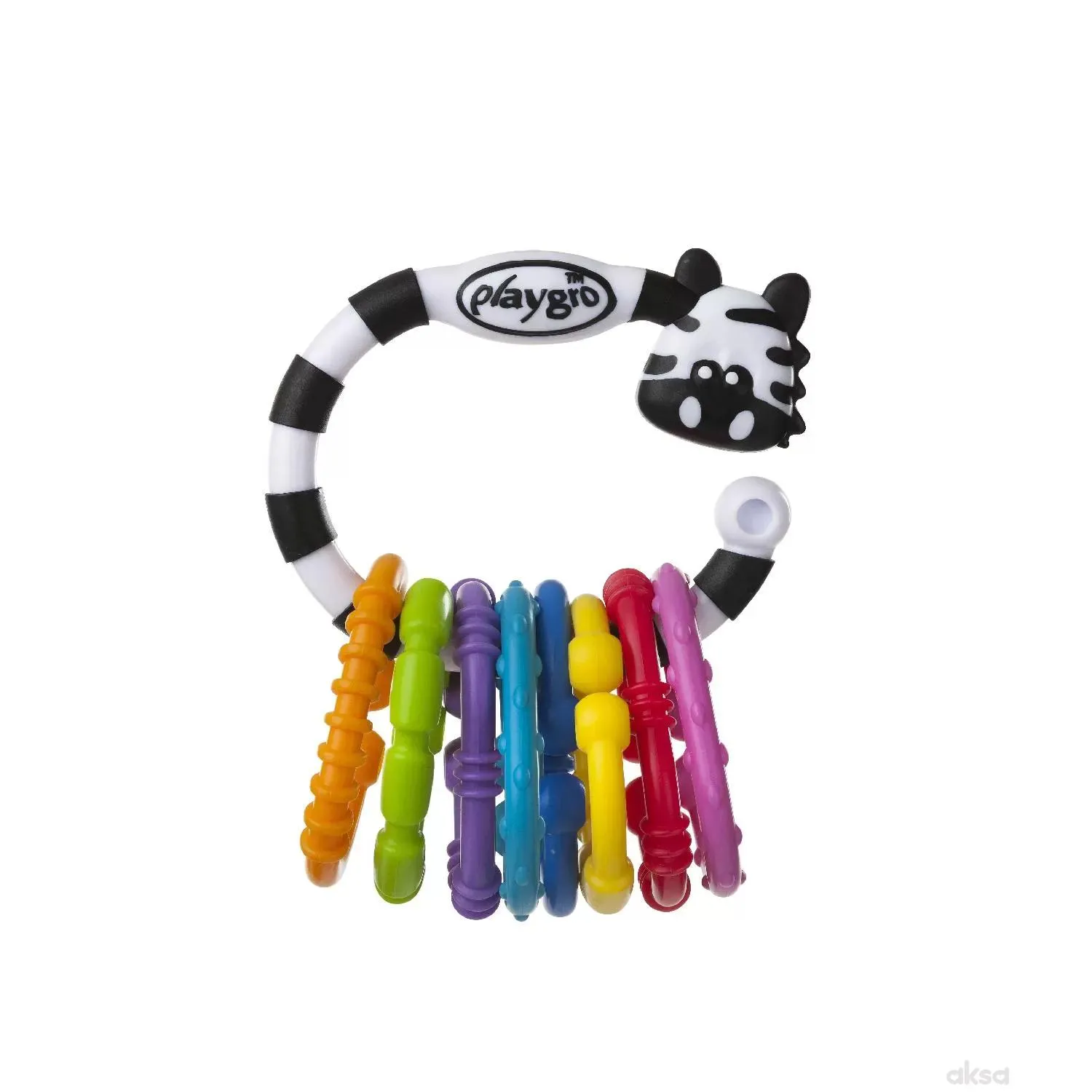 Playgro zvečka <br />
u obliku zebre sa karikama