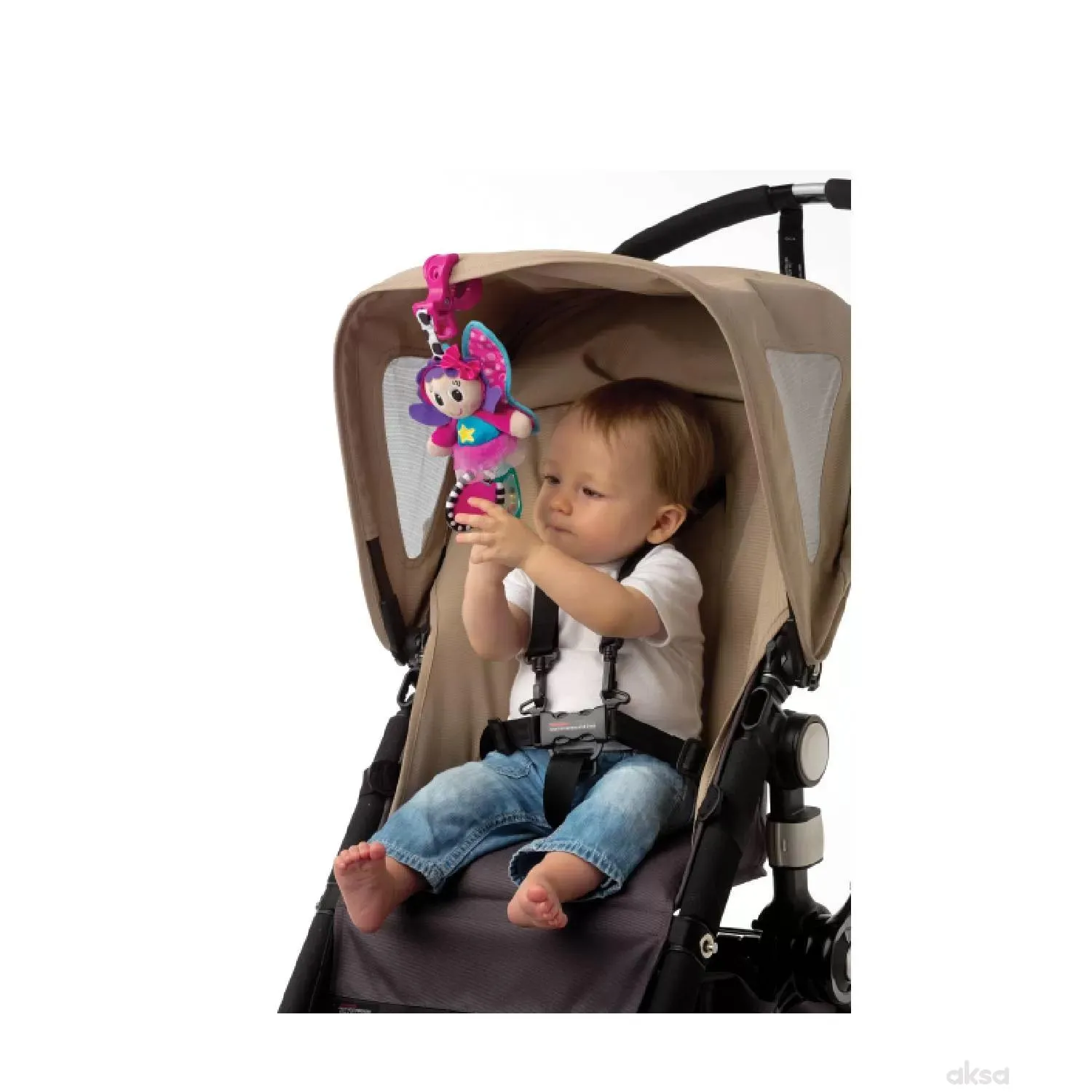 Playgro štipaljka <br />
mrdalica za kolica roze