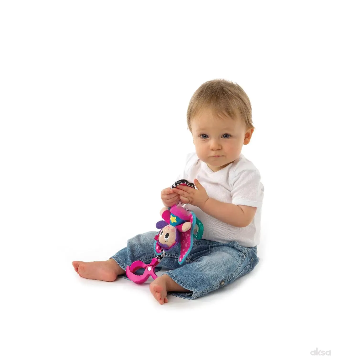 Playgro štipaljka <br />
mrdalica za kolica roze