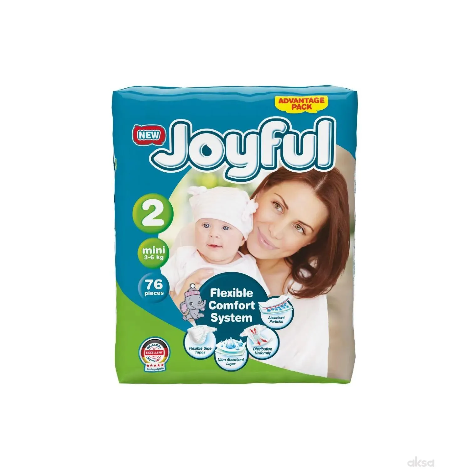 Joyful pelene 2 mini 3-6kg 76 kom