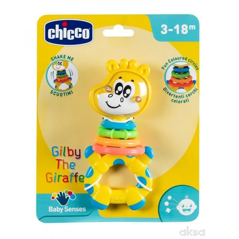 Chicco zvečka Žirafa, 3M+