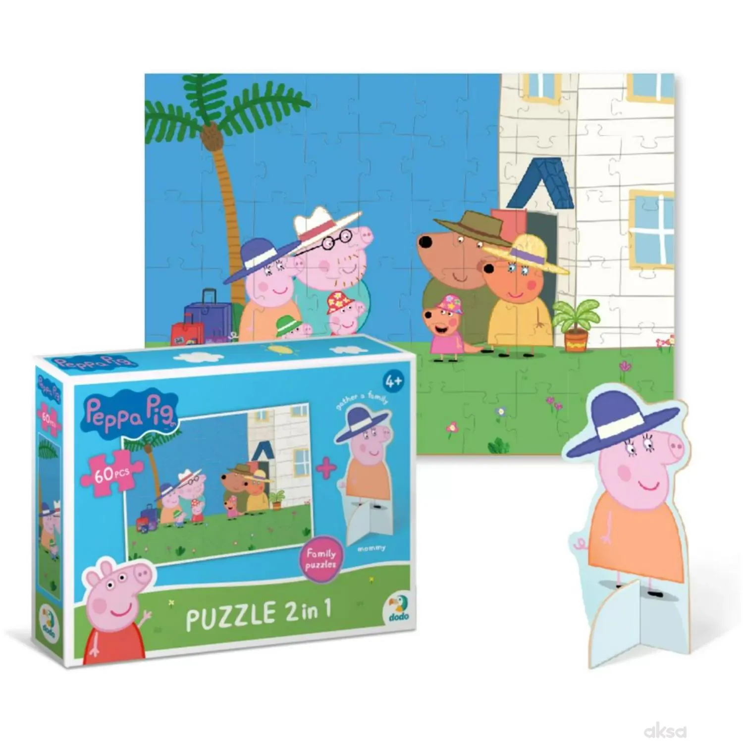 Dodo puzzle Peppa prase sa figurom letnji dan
