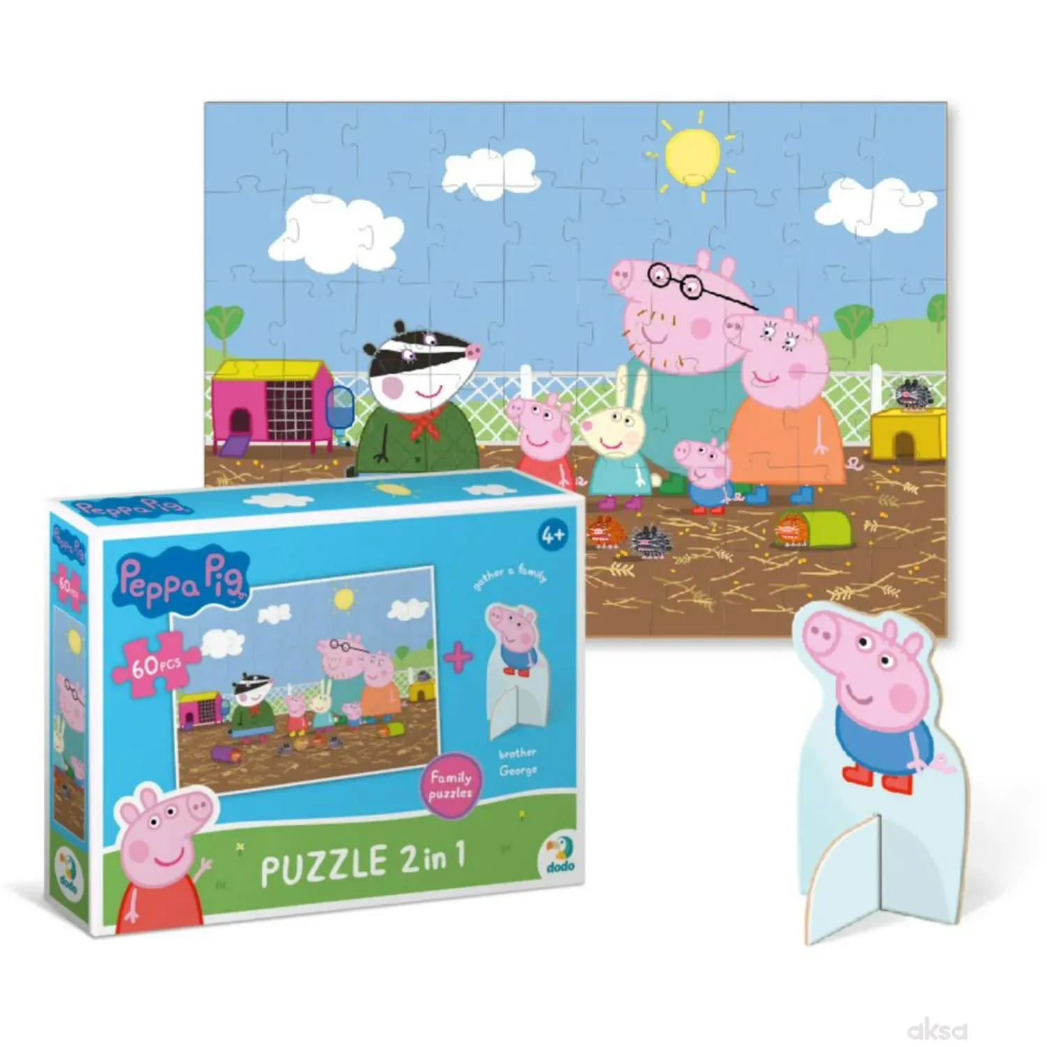 Dodo puzzle Peppa prase sa figurom, drugari