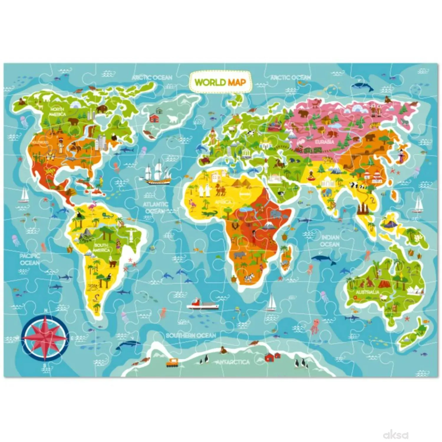 Dodo puzzle mapa sveta