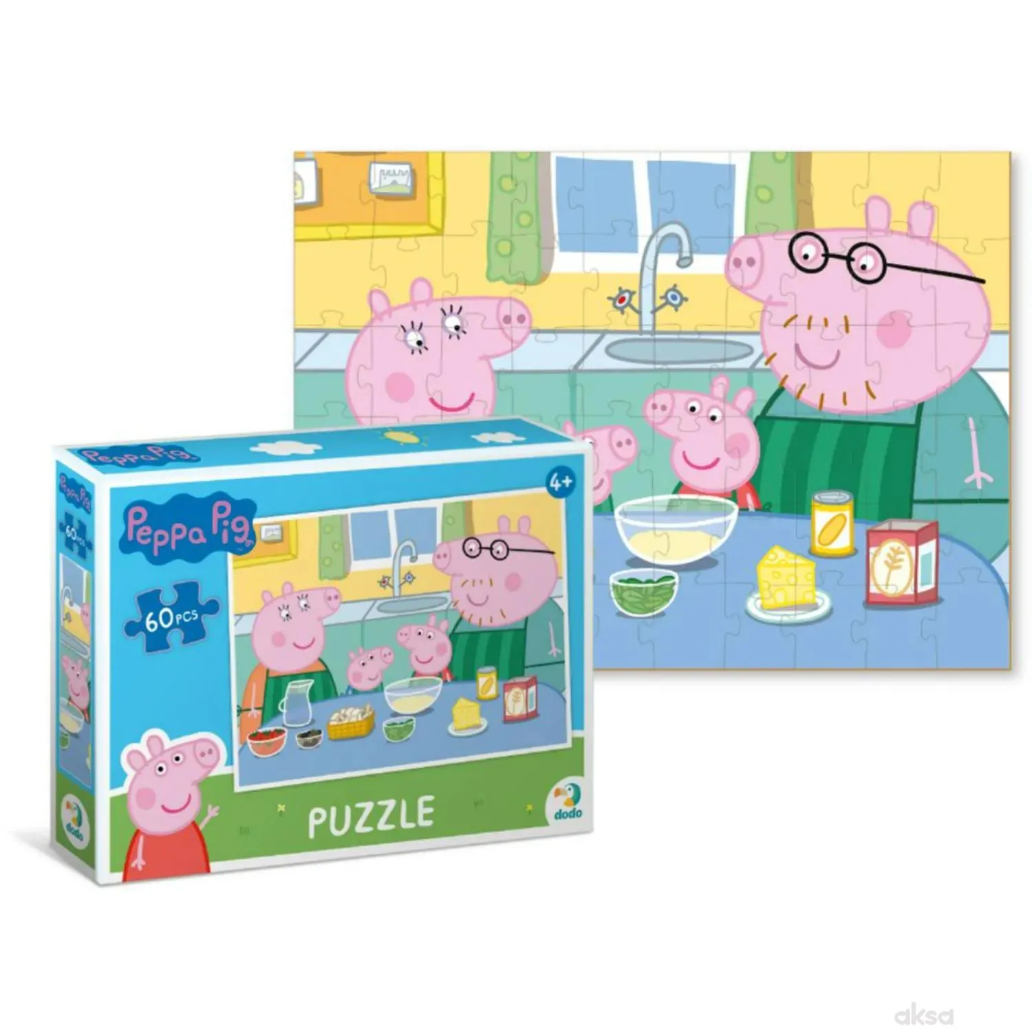 Dodo puzzle Peppa prase, porodični ručak 60 komada