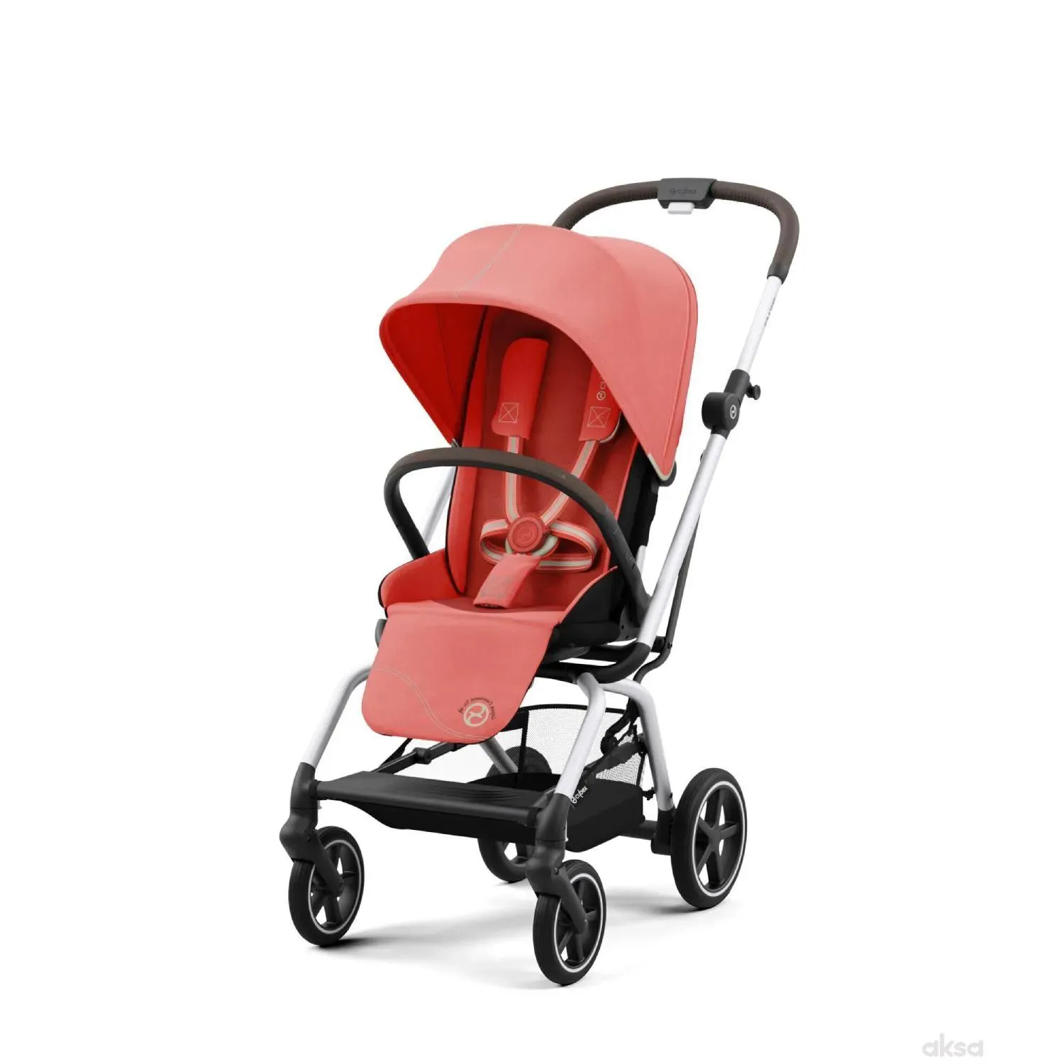 Cybex kolica Eezy S Twist+2,HibiscusRed(sivi ram) 