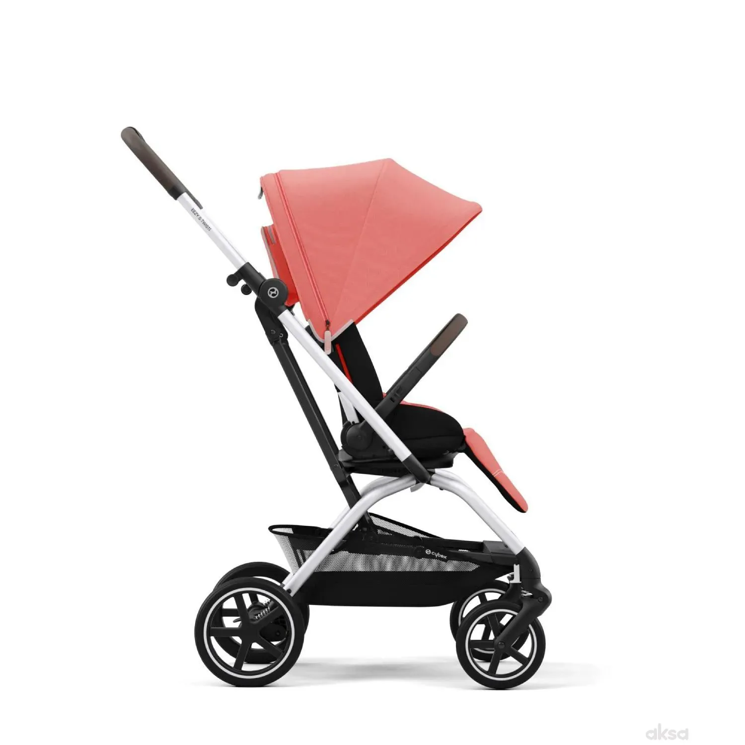 Cybex kolica Eezy S Twist+2,HibiscusRed(sivi ram) 