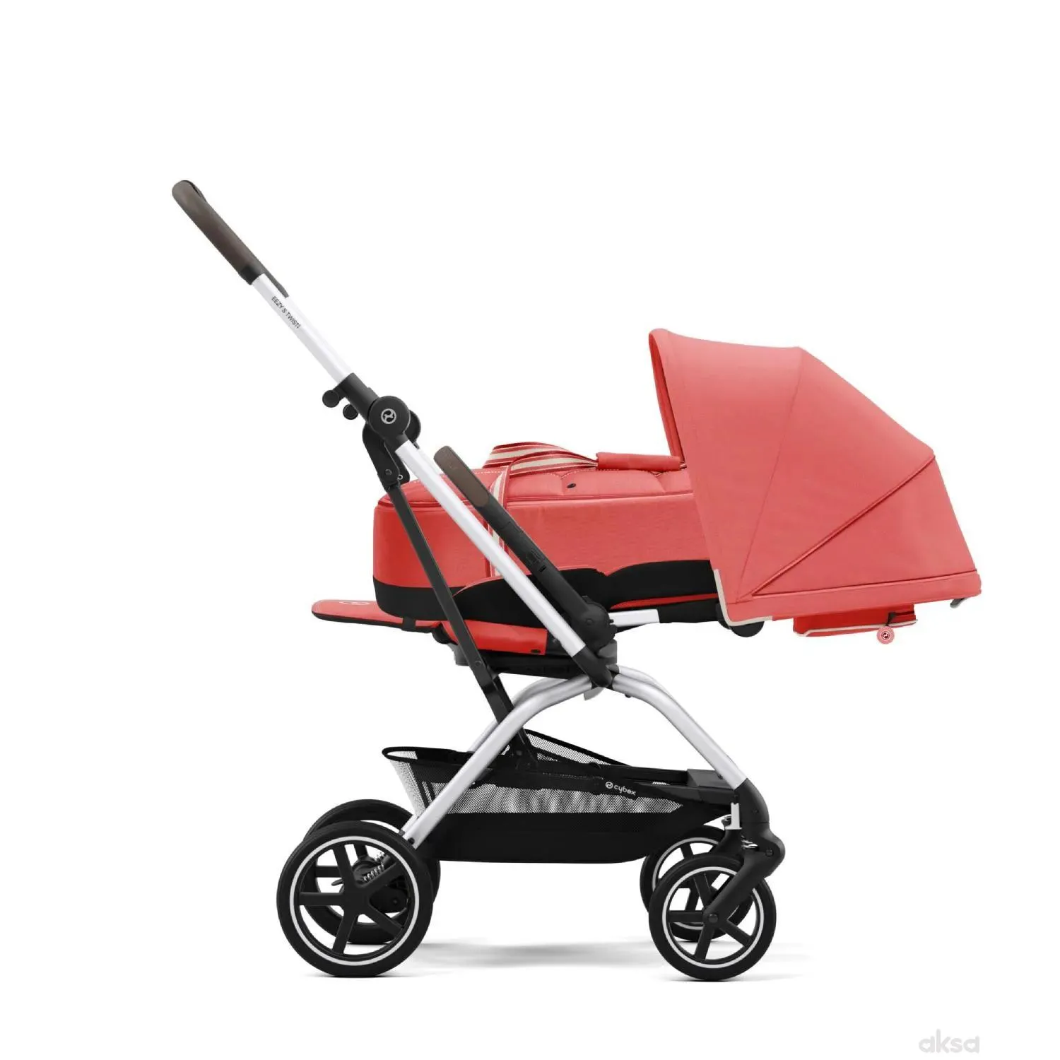 Cybex kolica Eezy S Twist+2,HibiscusRed(sivi ram) 