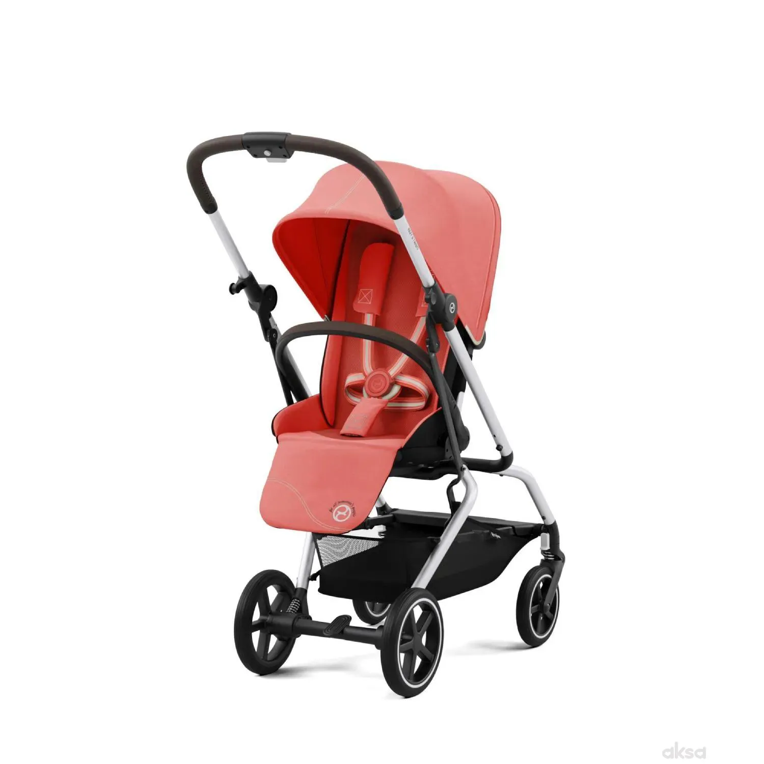 Cybex kolica Eezy S Twist+2,HibiscusRed(sivi ram) 