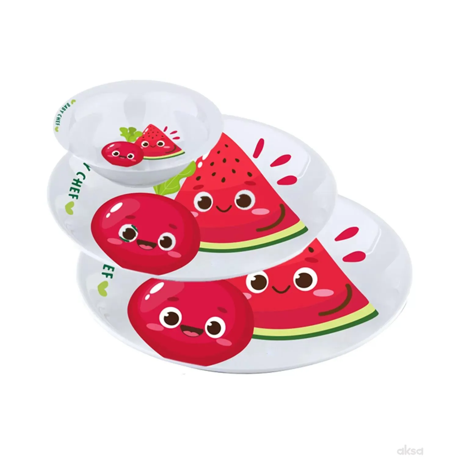 Baby Chef set dva tanjira i činija od melamina